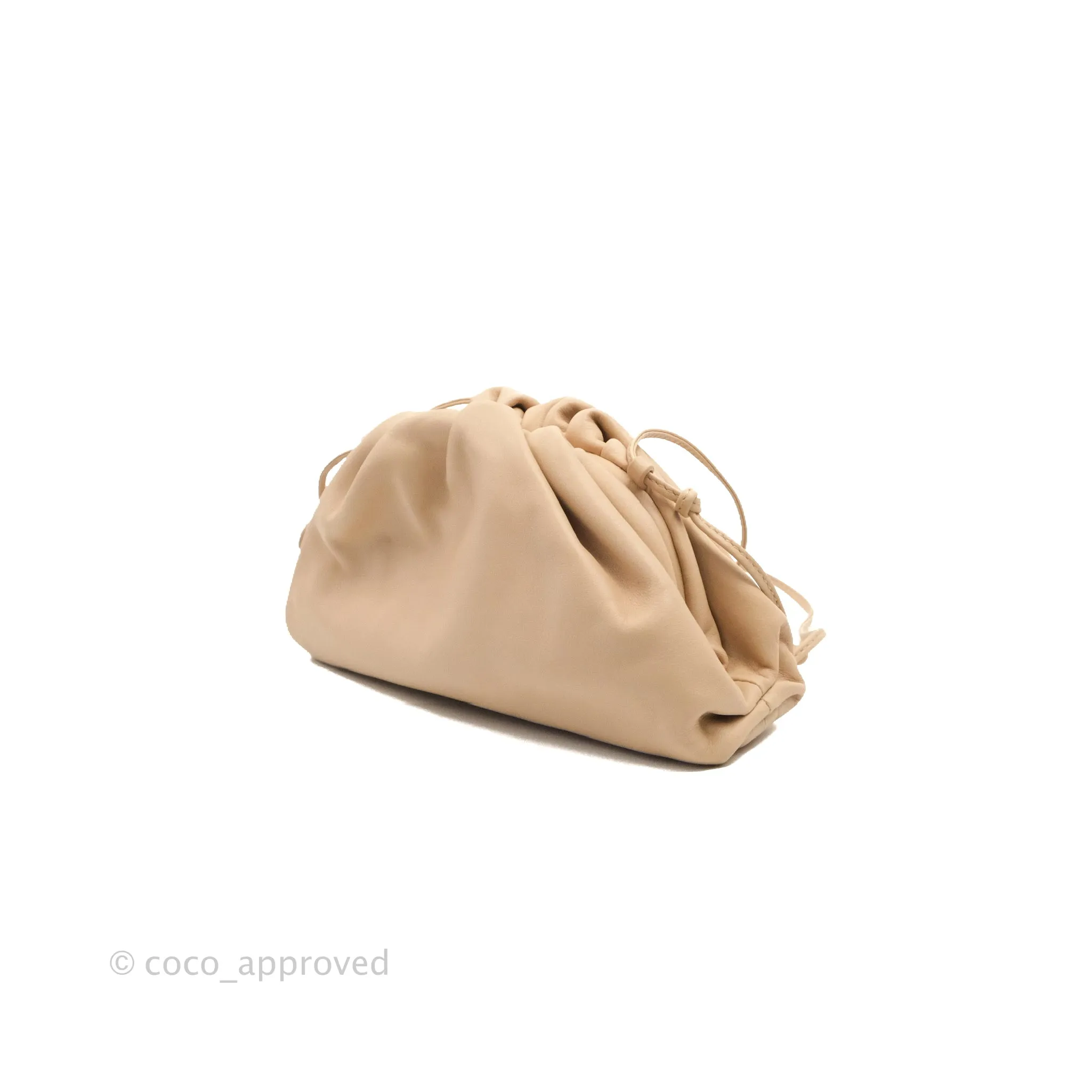 Bottega Veneta Butter Calfskin The Mini Pouch Bordeaux Nude