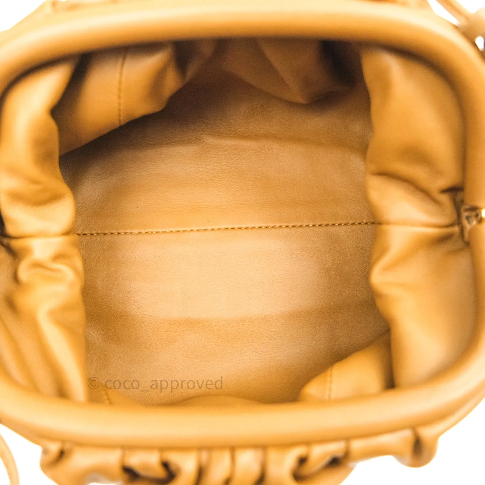 Bottega Veneta Butter Calfskin The Mini Pouch Camel