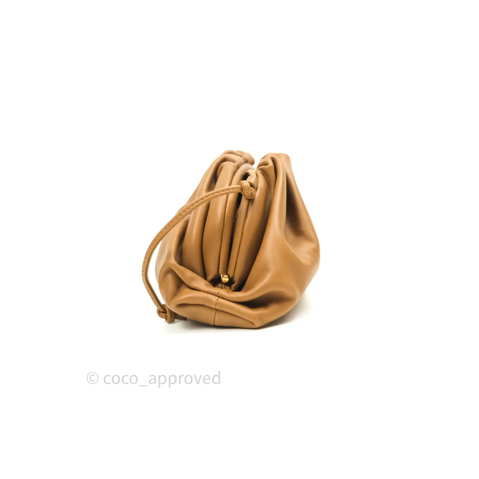 Bottega Veneta Butter Calfskin The Mini Pouch Camel