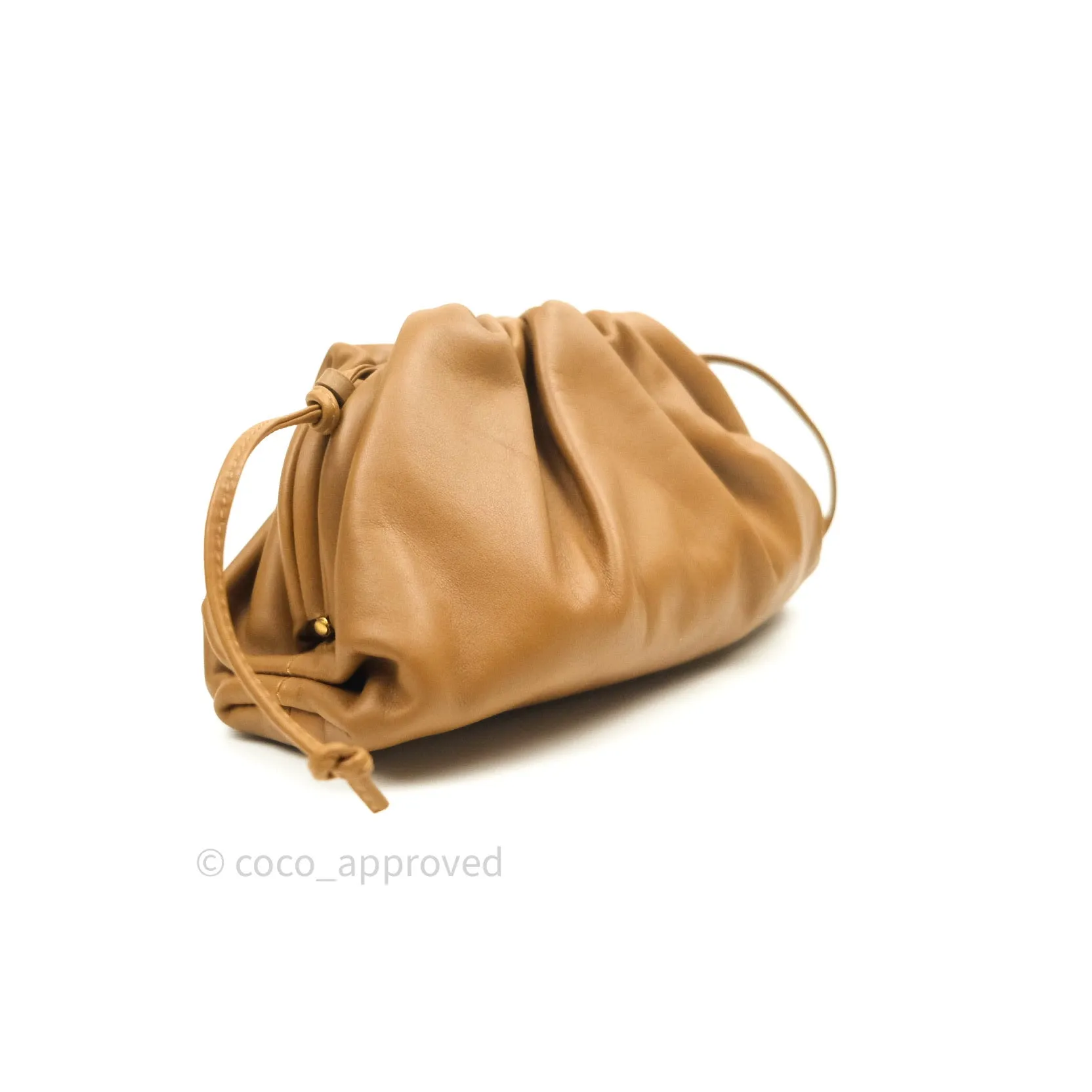 Bottega Veneta Butter Calfskin The Mini Pouch Camel