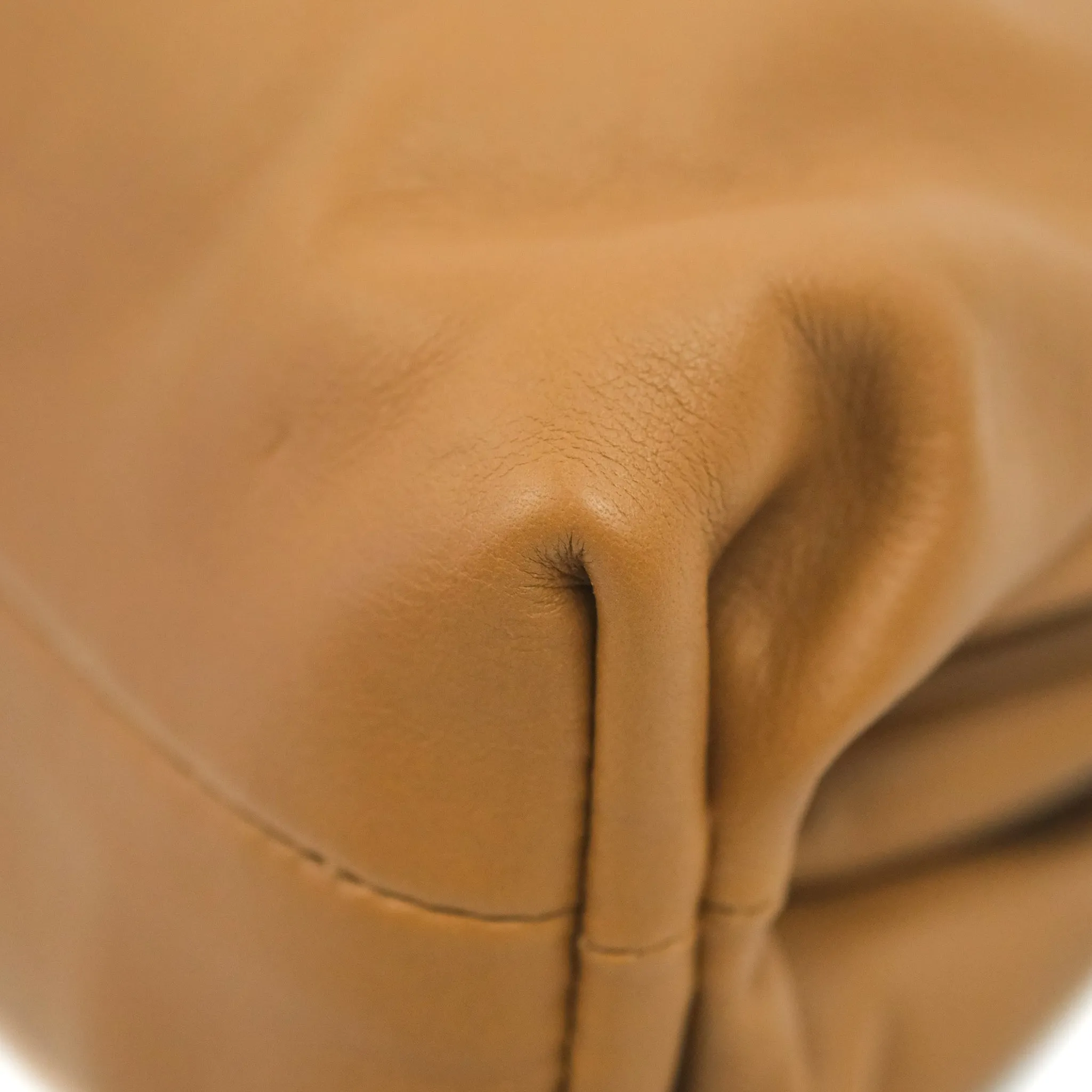 Bottega Veneta Butter Calfskin The Mini Pouch Dark Caramel