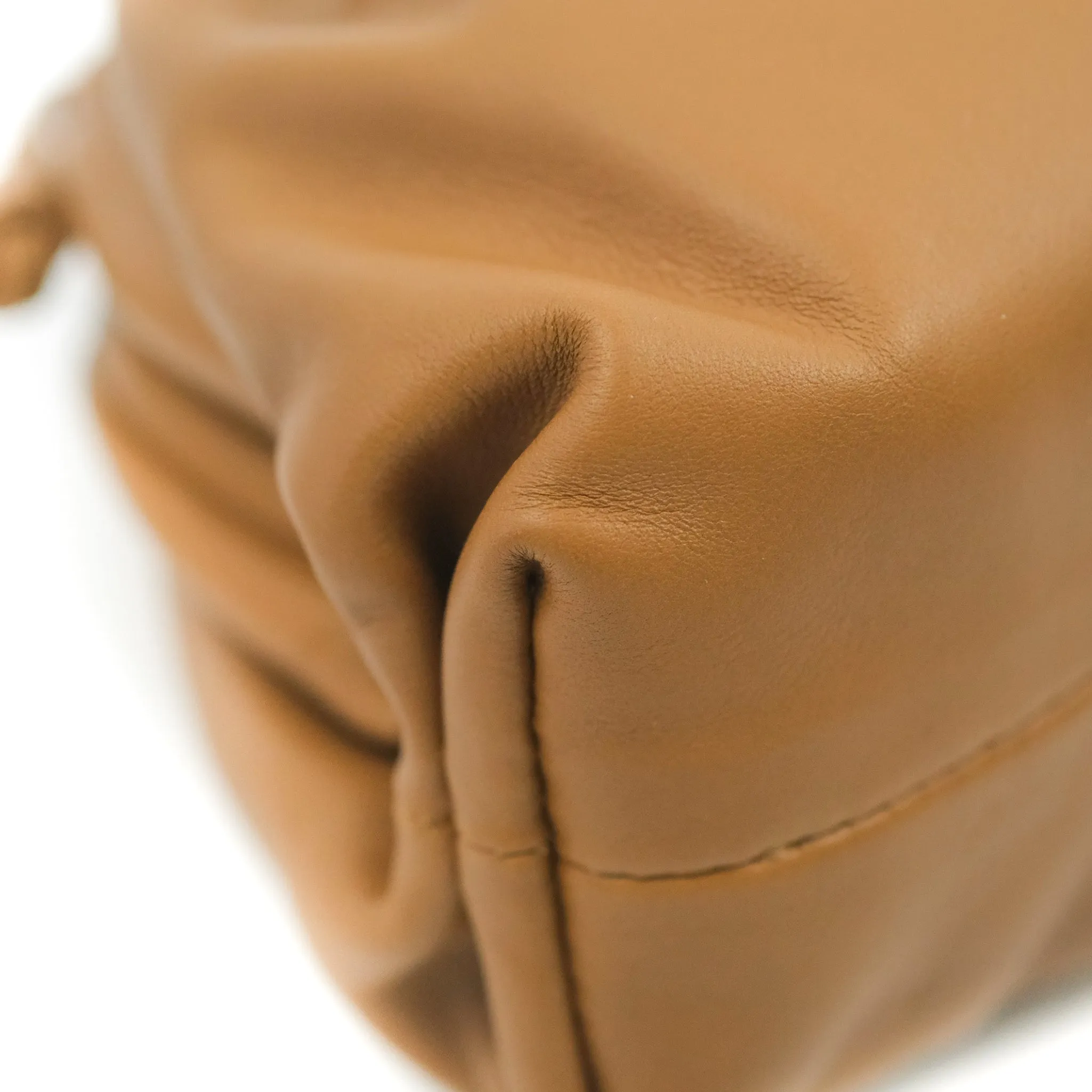 Bottega Veneta Butter Calfskin The Mini Pouch Dark Caramel