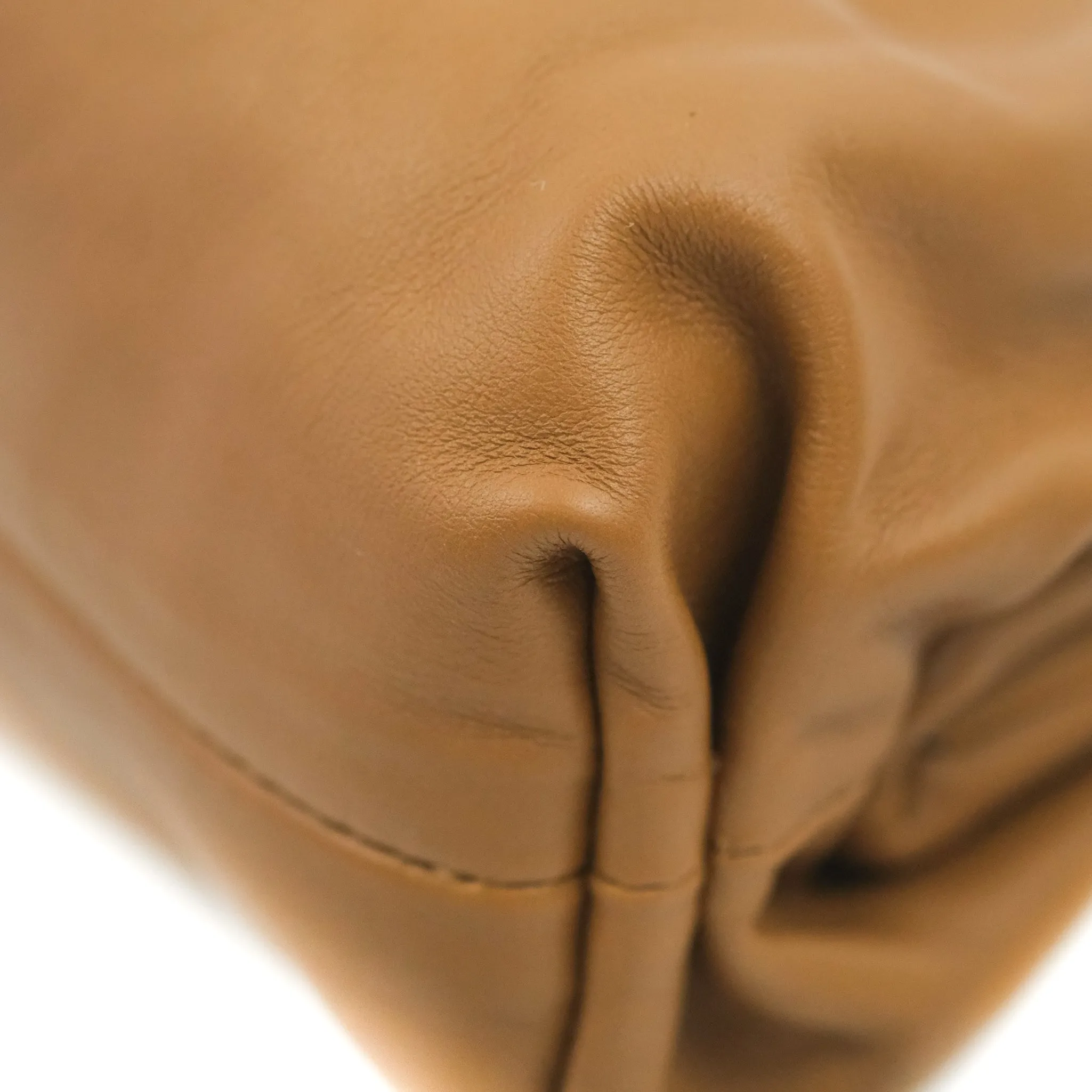 Bottega Veneta Butter Calfskin The Mini Pouch Dark Caramel
