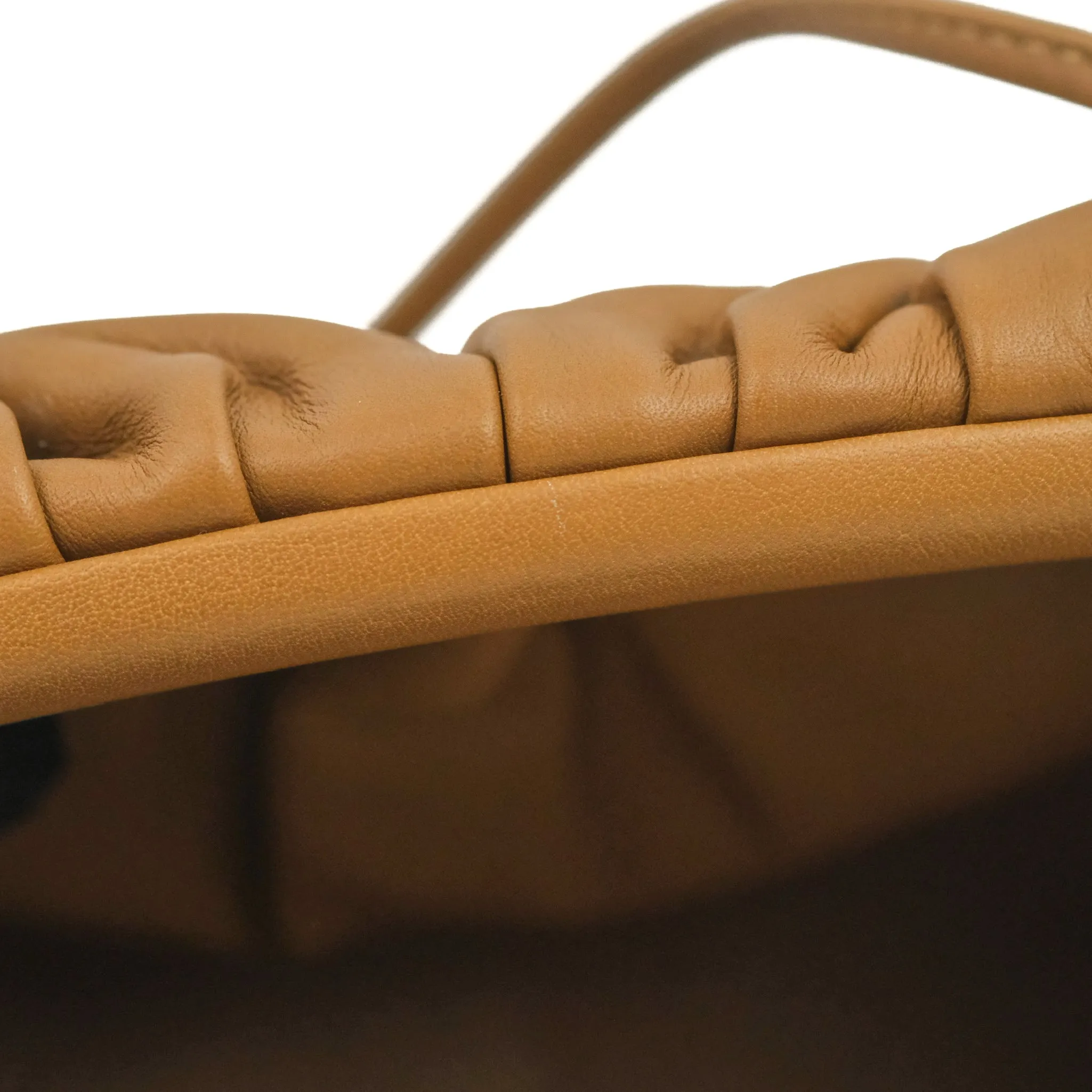 Bottega Veneta Butter Calfskin The Mini Pouch Dark Caramel