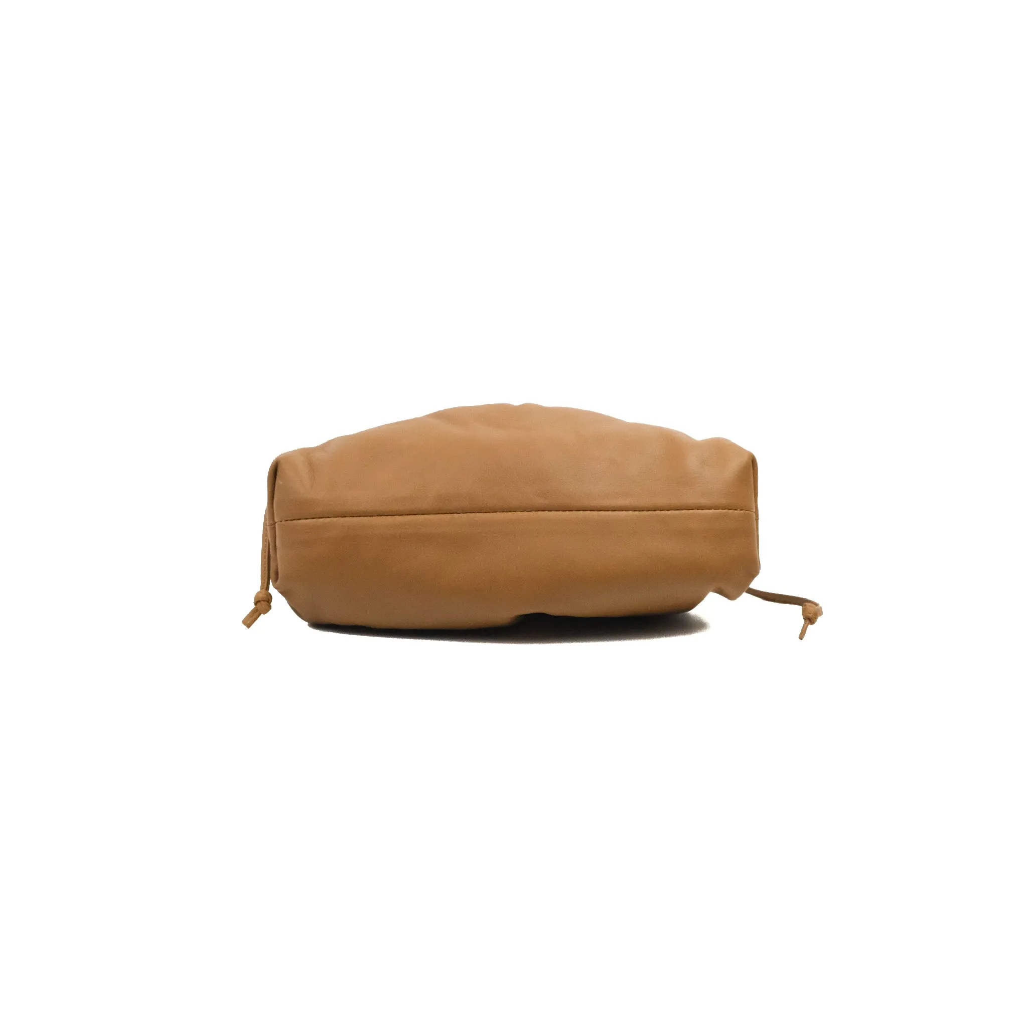 Bottega Veneta Butter Calfskin The Mini Pouch Dark Caramel