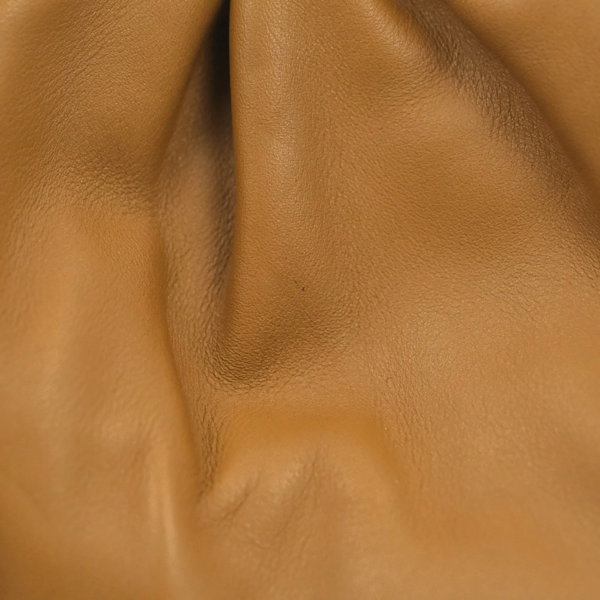 Bottega Veneta Butter Calfskin The Mini Pouch Dark Caramel
