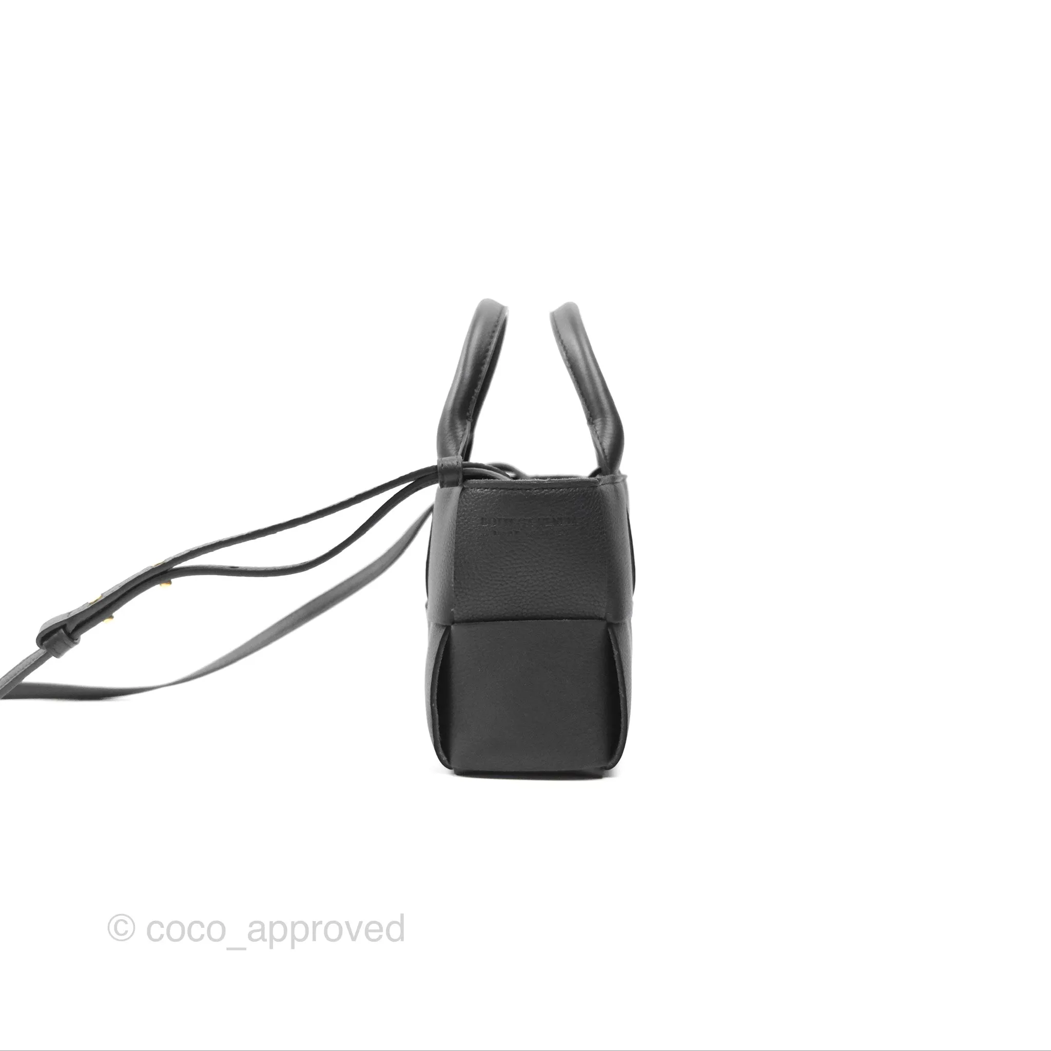 Bottega Veneta Candy Arco Tote Bag Intrecciato Textured-leather Black