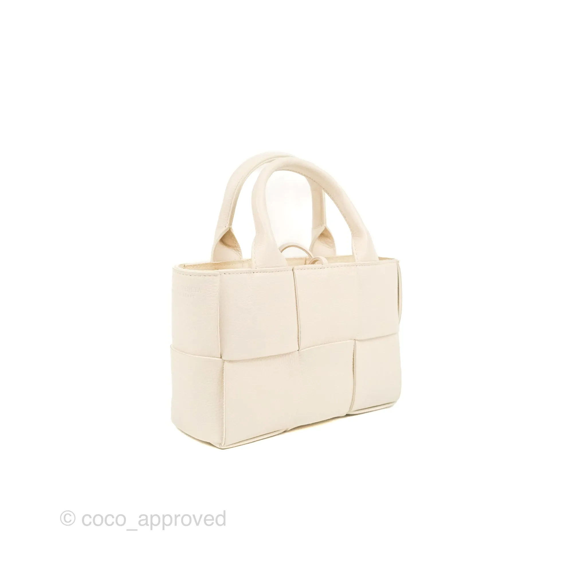 Bottega Veneta Candy Arco Tote Bag Micro Intreccio Grained Calfskin