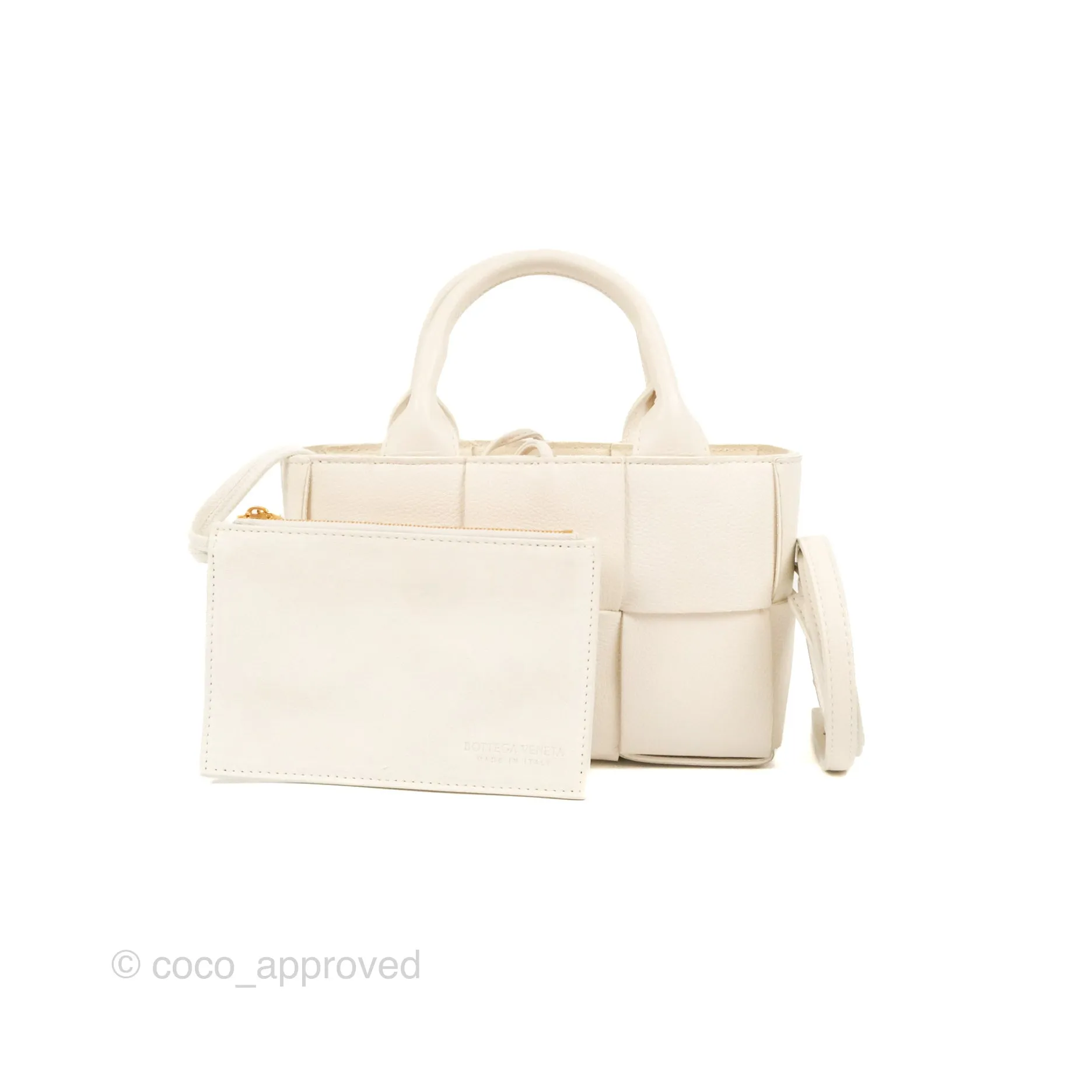 Bottega Veneta Candy Arco Tote Bag Micro Intreccio Grained Calfskin