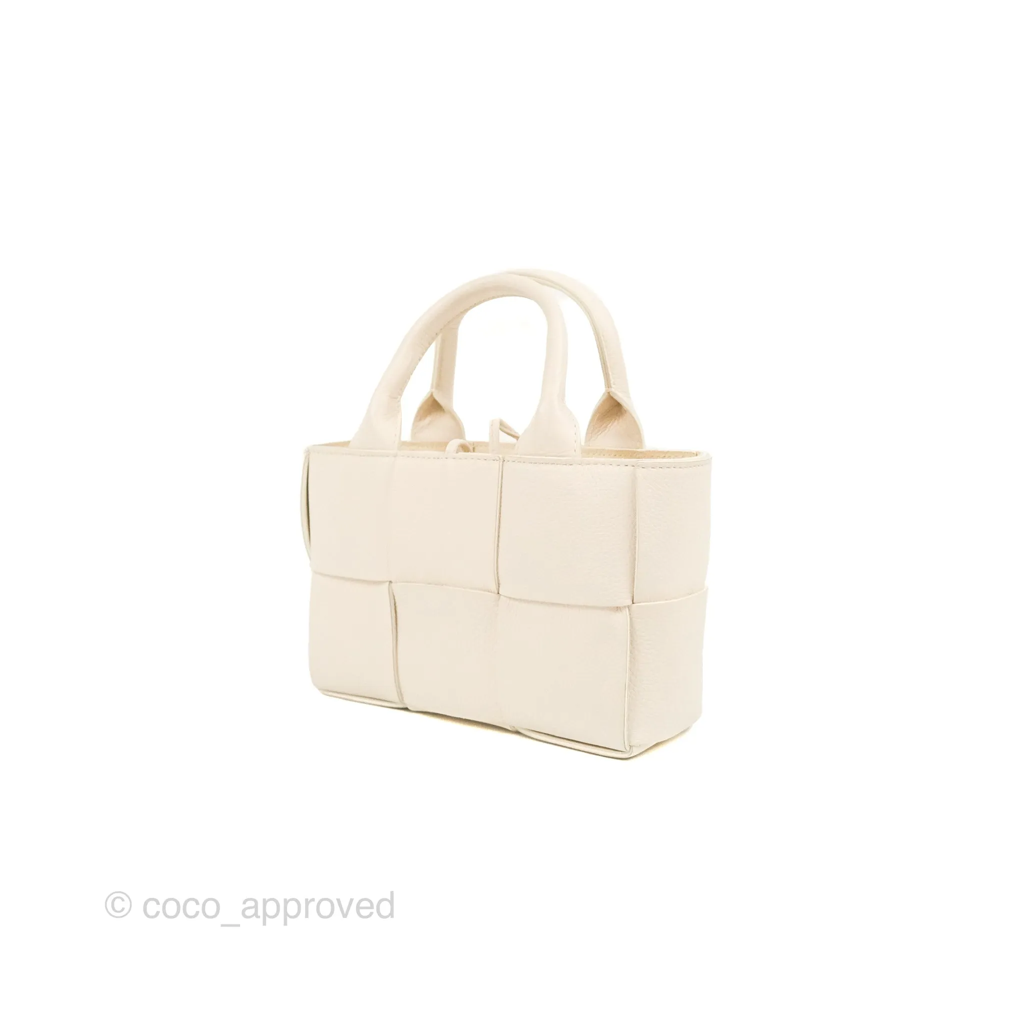 Bottega Veneta Candy Arco Tote Bag Micro Intreccio Grained Calfskin