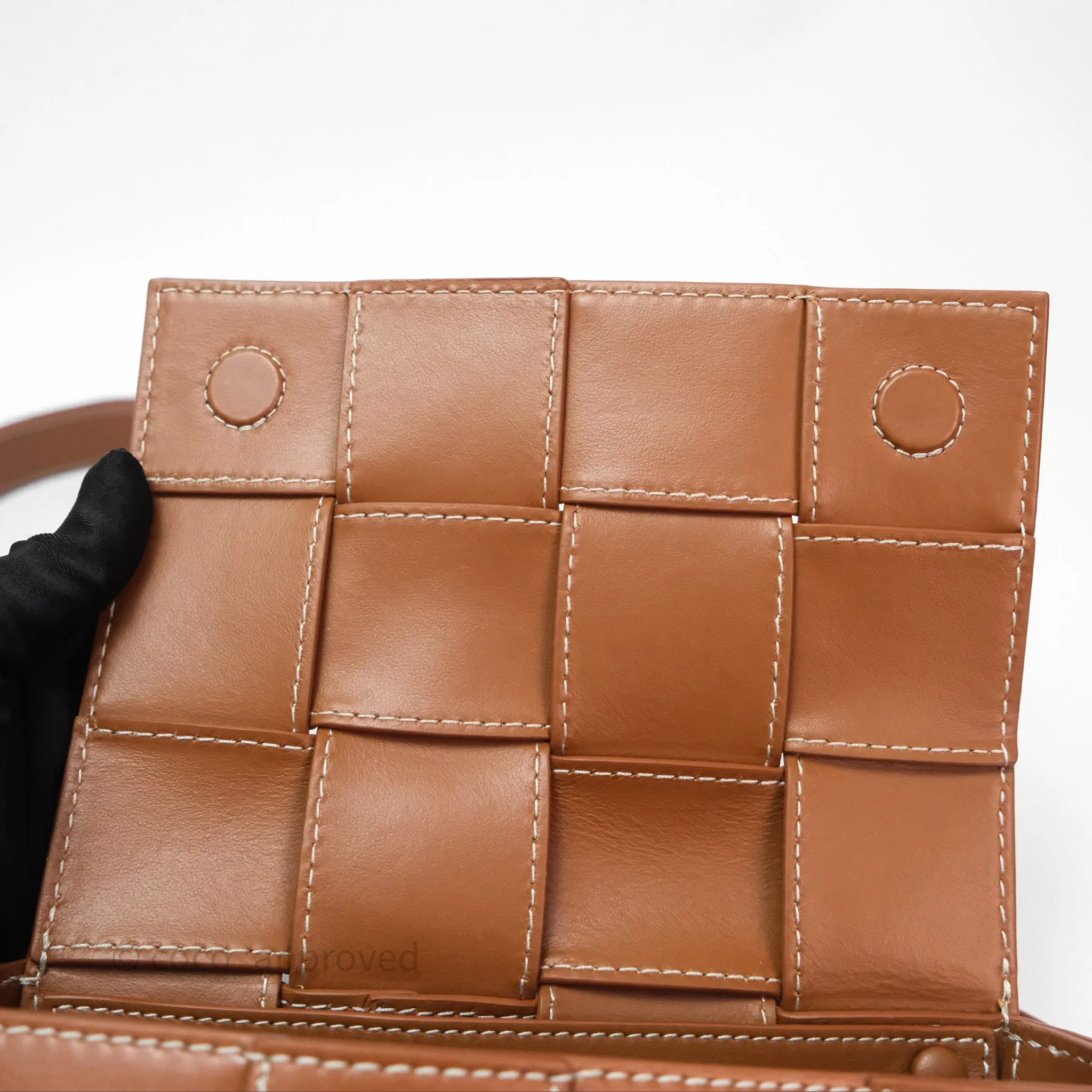 Bottega Veneta Cassette Belt Bag Intreccio Calfskin Wood/ Natural