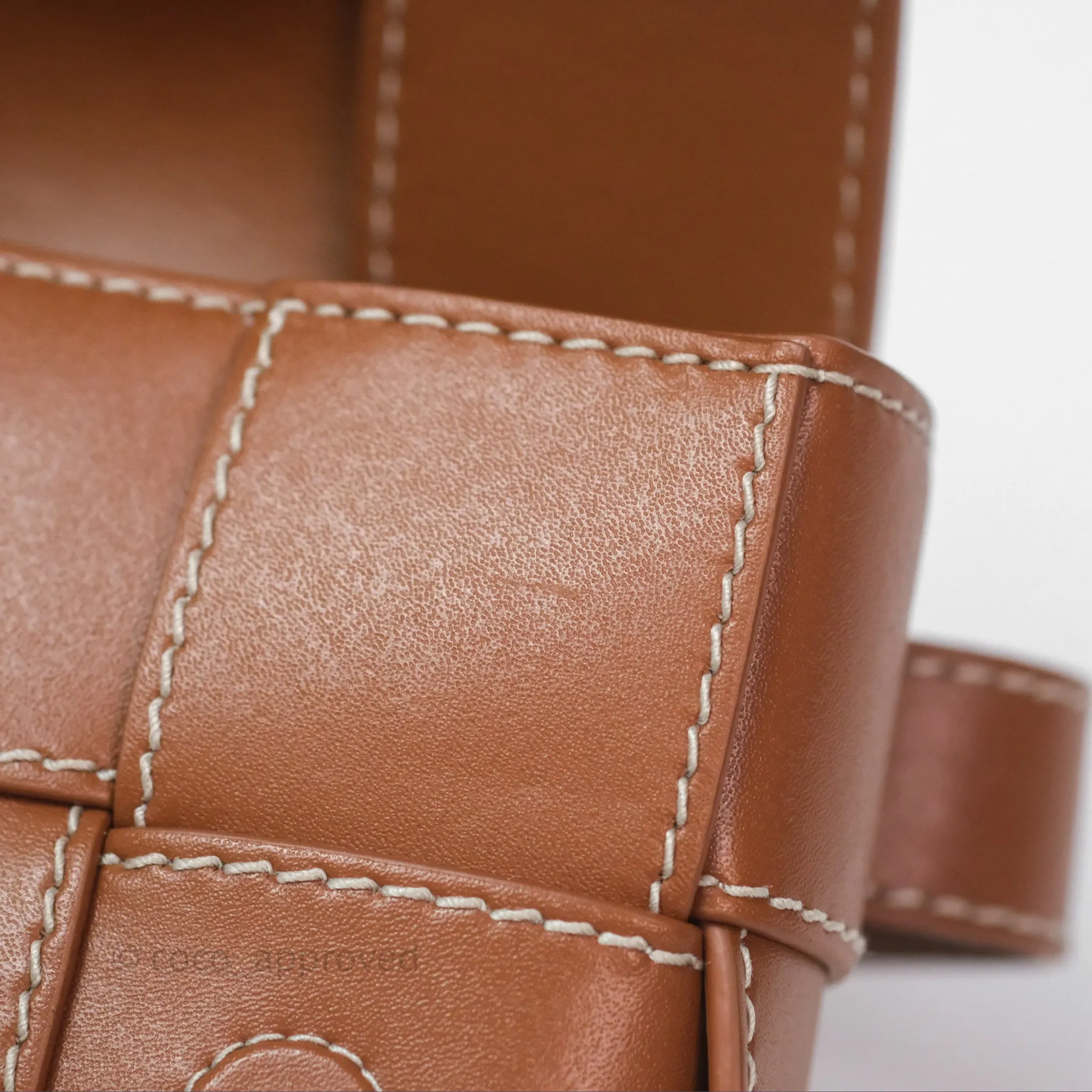Bottega Veneta Cassette Belt Bag Intreccio Calfskin Wood/ Natural