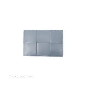 Bottega Veneta Cassette Credit Card Case Grey Blue