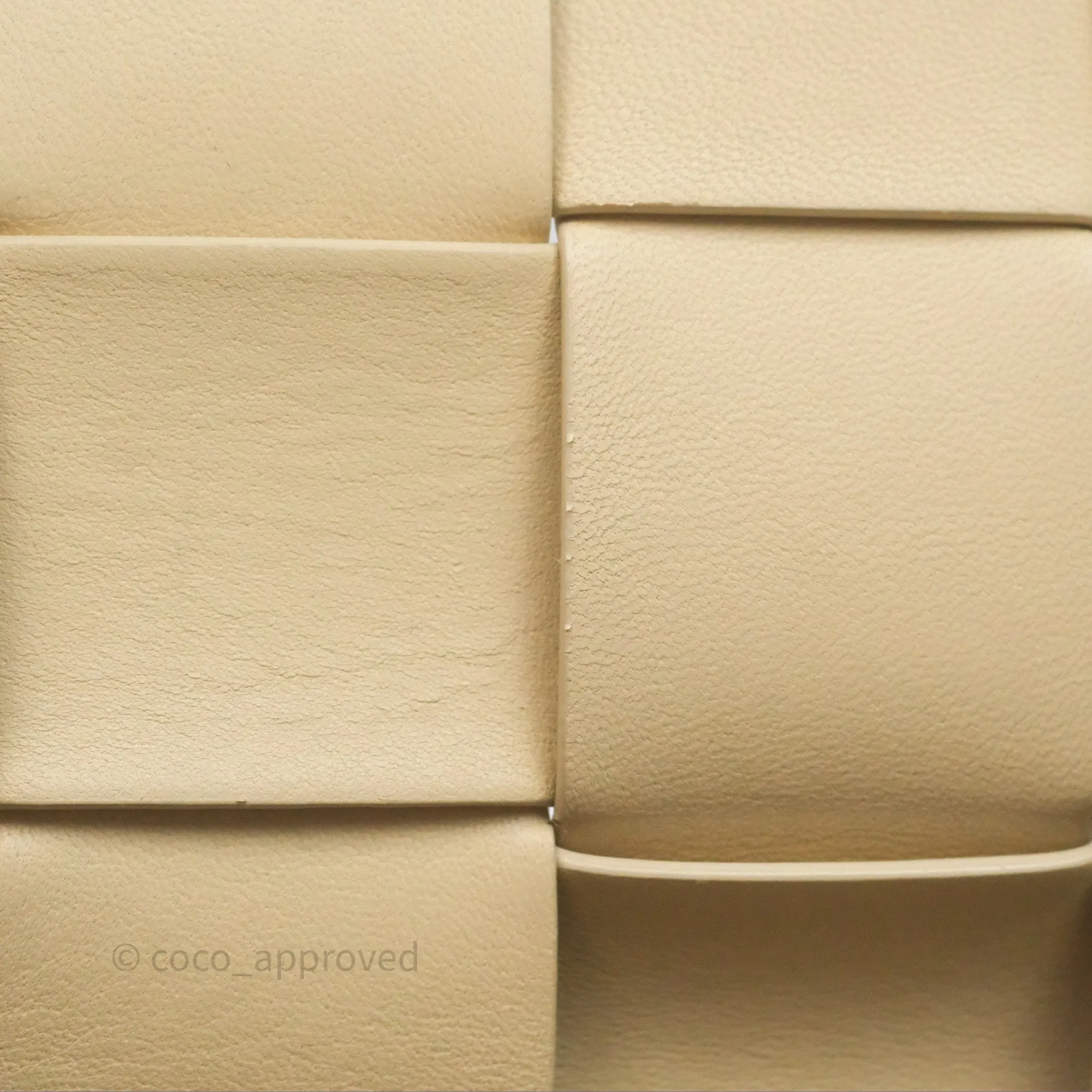 Bottega Veneta Cassette Shoulder Bag Intrecciato Beige Brushed Calfskin