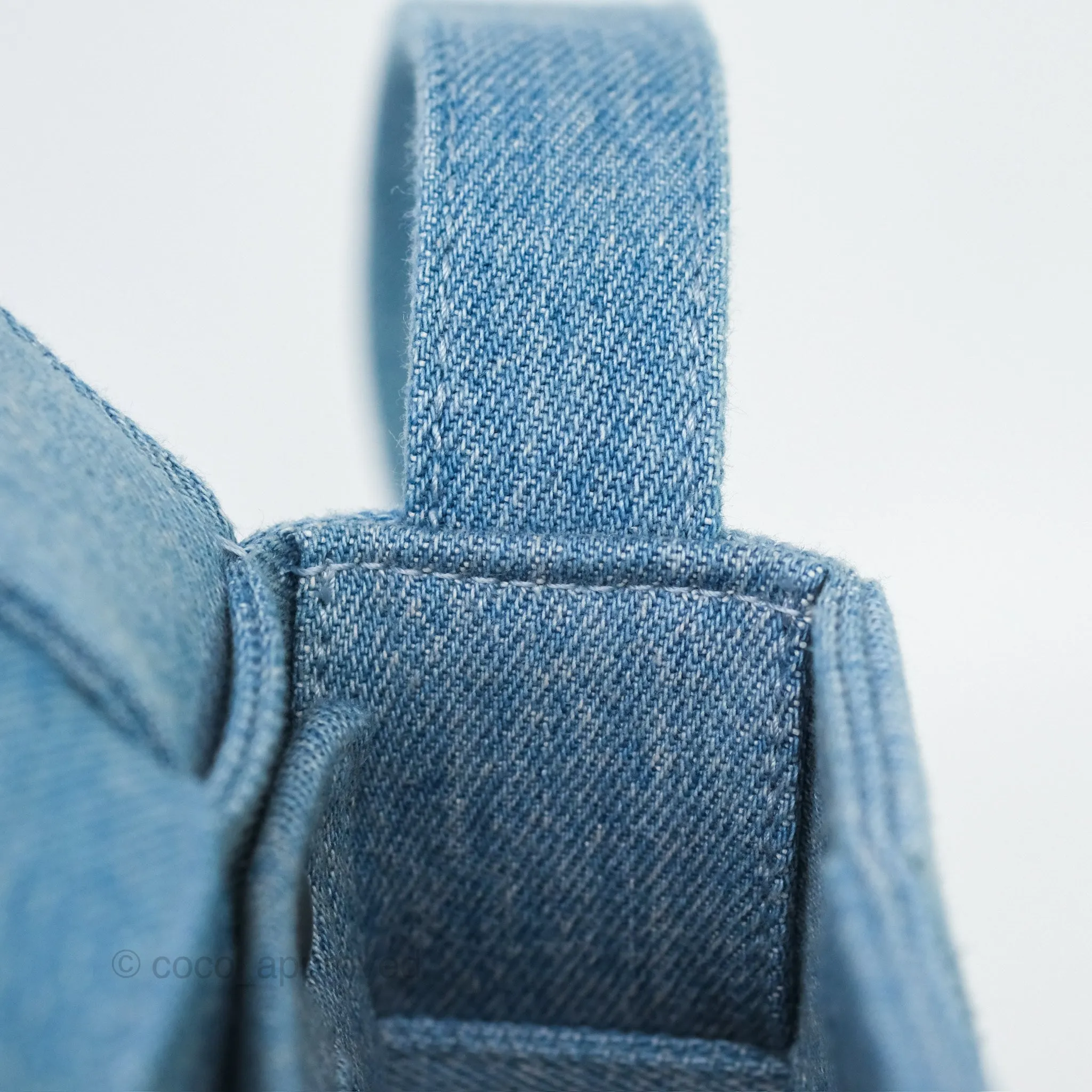 Bottega Veneta Cassette Shoulder Bag Intrecciato Denim