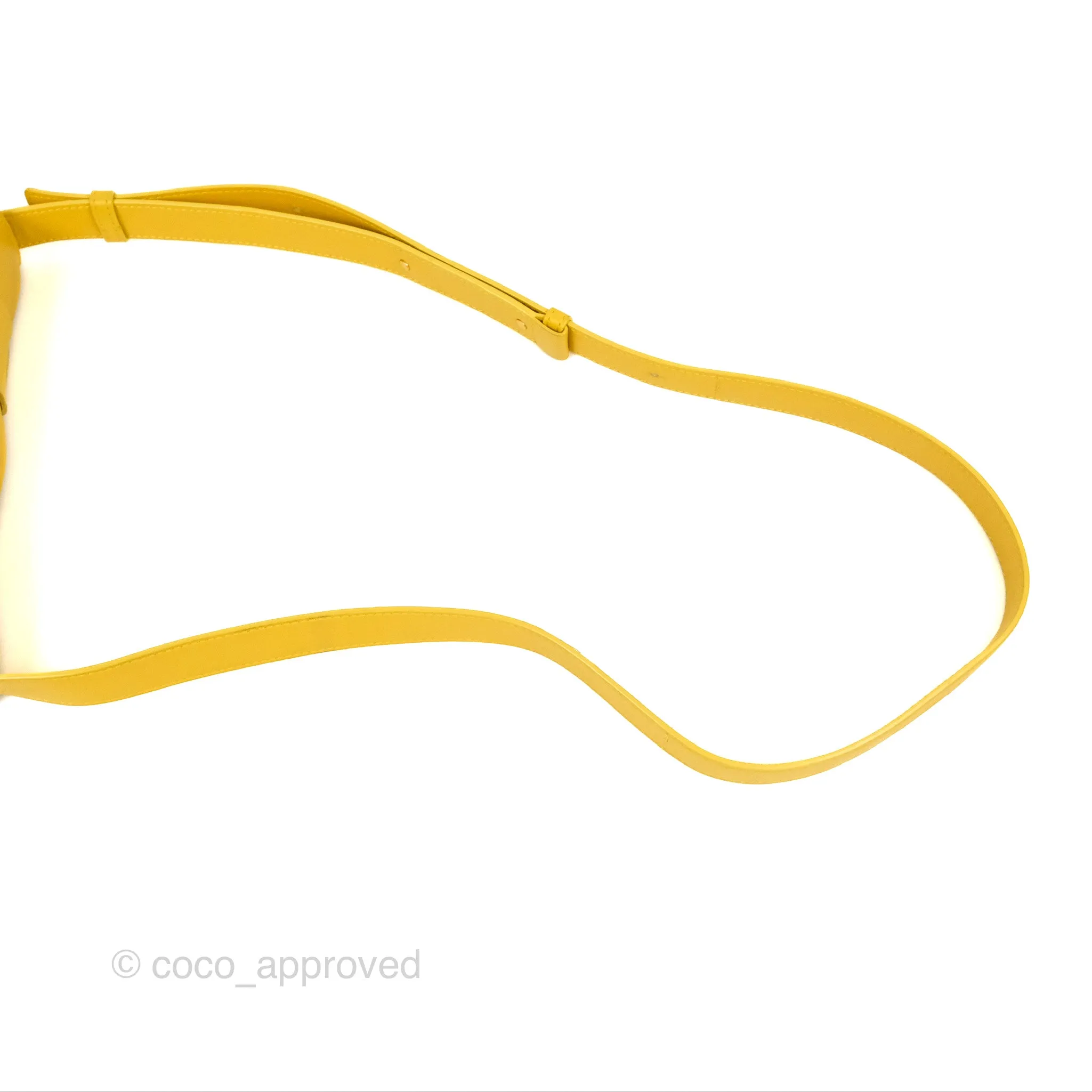 Bottega Veneta Cassette Shoulder Bag Intrecciato Yellow Lambskin