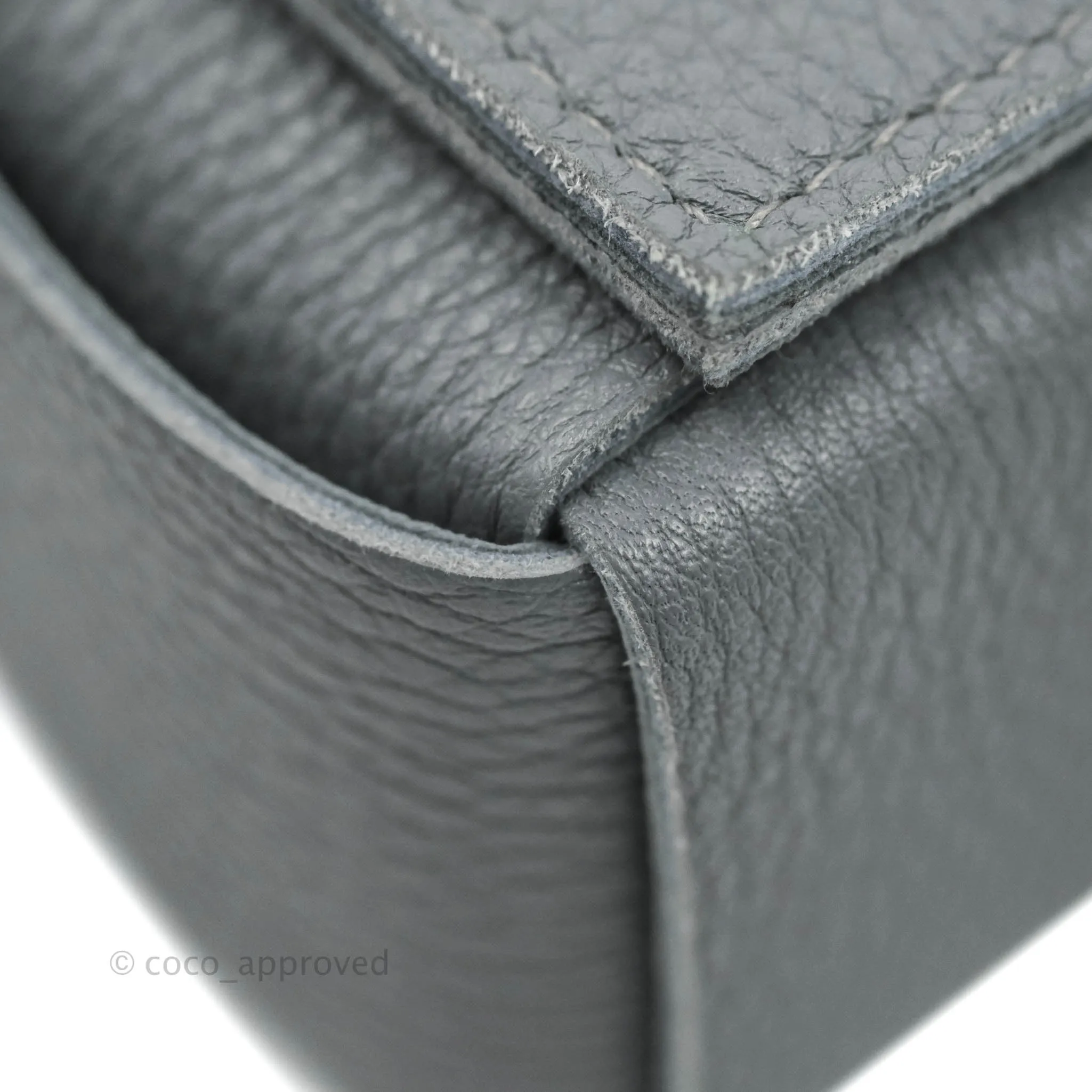 Bottega Veneta Cassette Shoulder Bag Intreccio Thunder Grey Grained Calfskin Gold Hardware