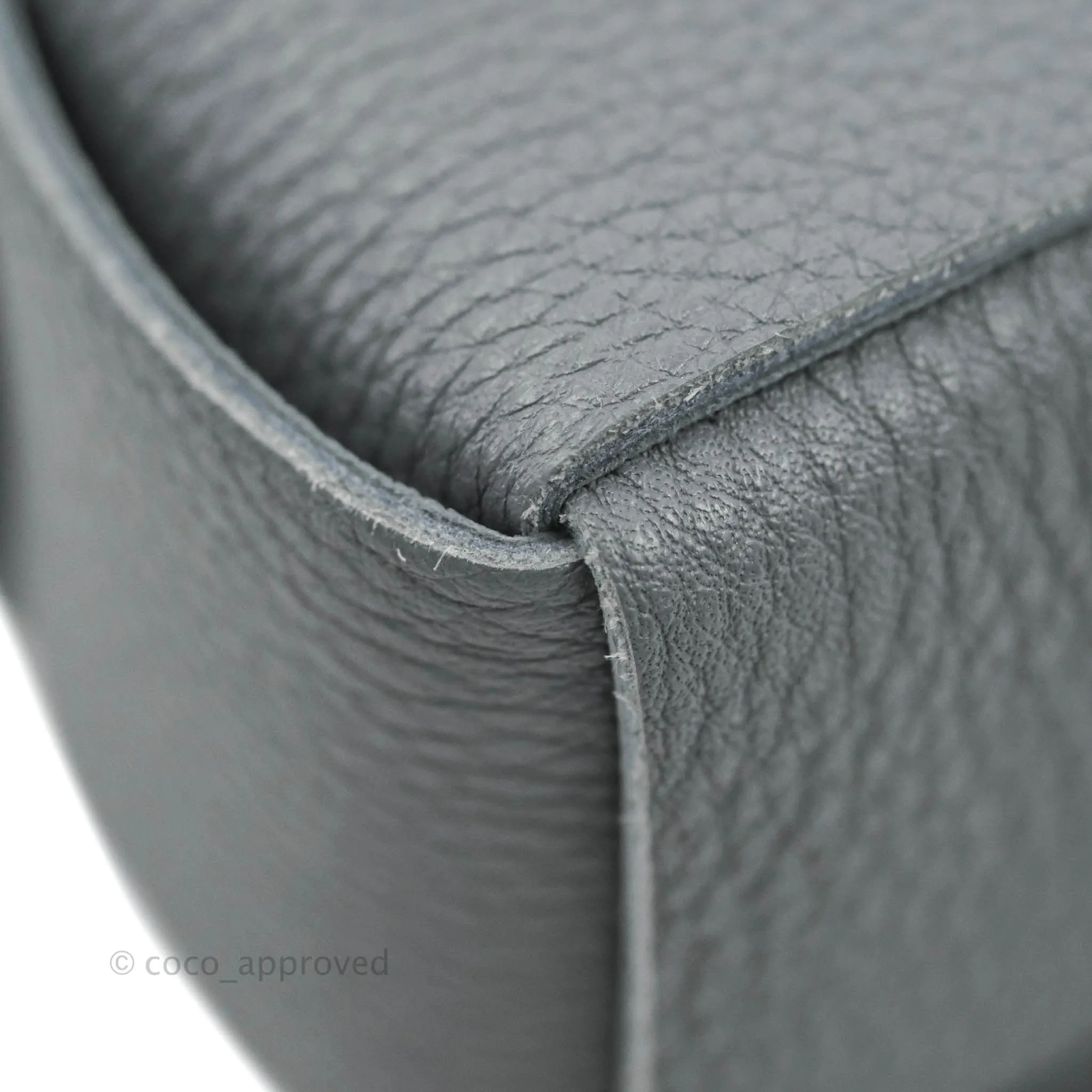Bottega Veneta Cassette Shoulder Bag Intreccio Thunder Grey Grained Calfskin Gold Hardware
