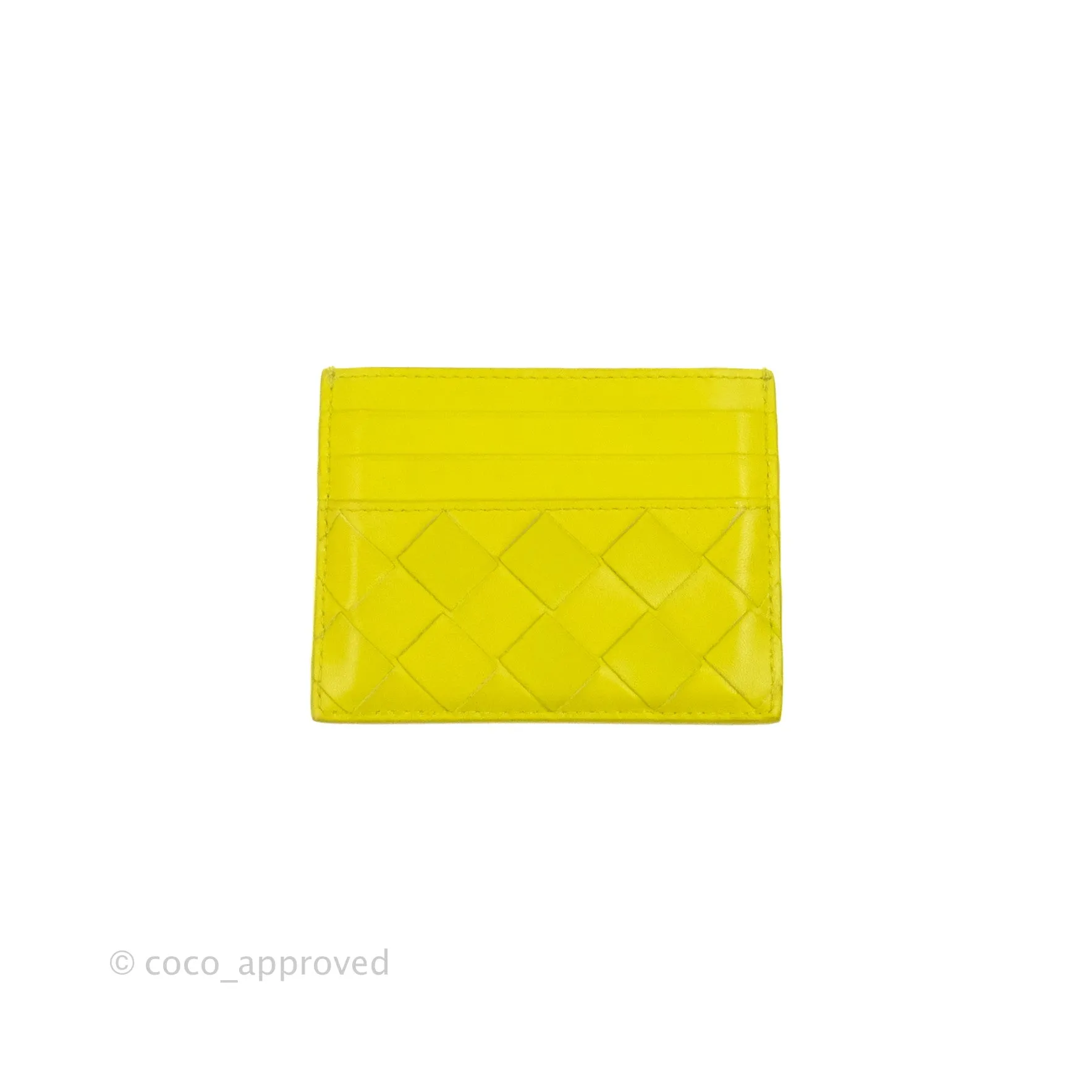 Bottega Veneta Intrecciato Card Holder Kiwi