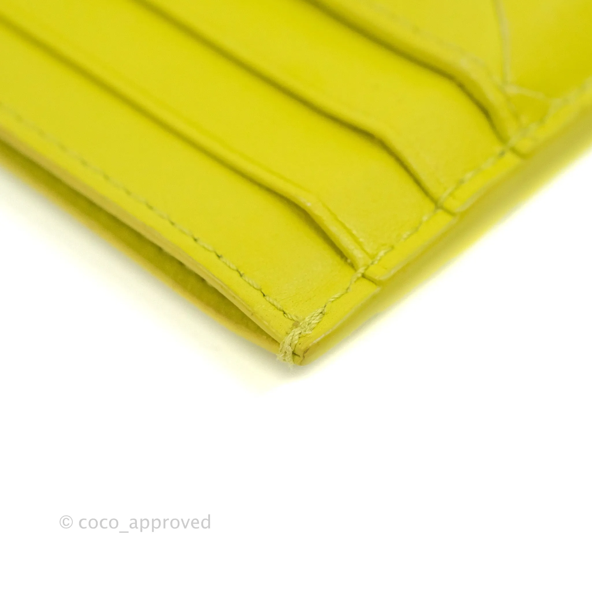 Bottega Veneta Intrecciato Card Holder Kiwi