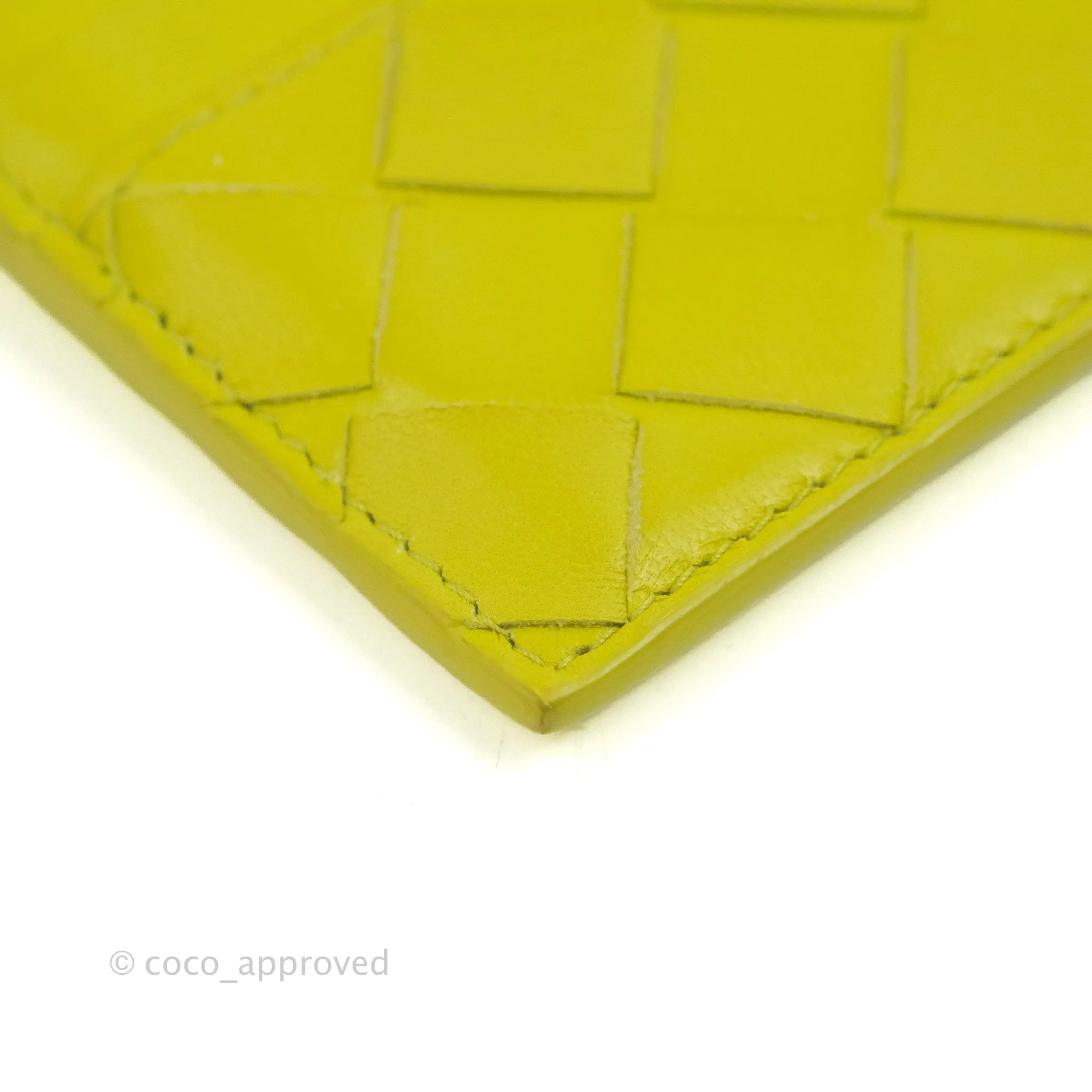 Bottega Veneta Intrecciato Card Holder Kiwi