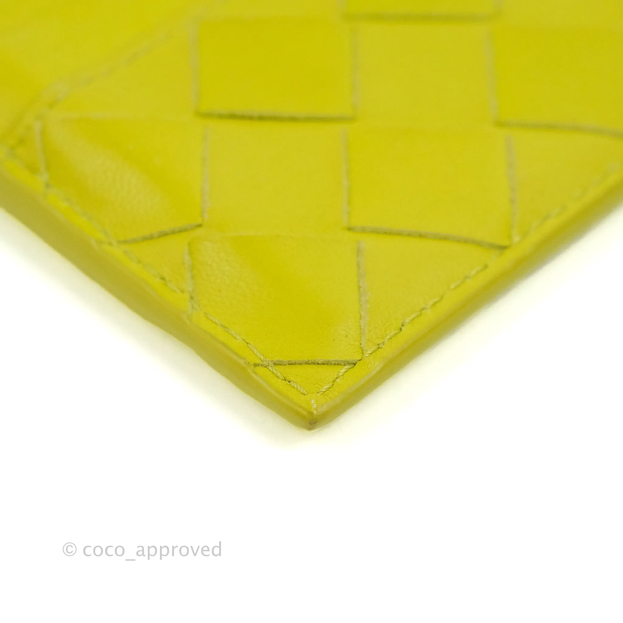 Bottega Veneta Intrecciato Card Holder Kiwi