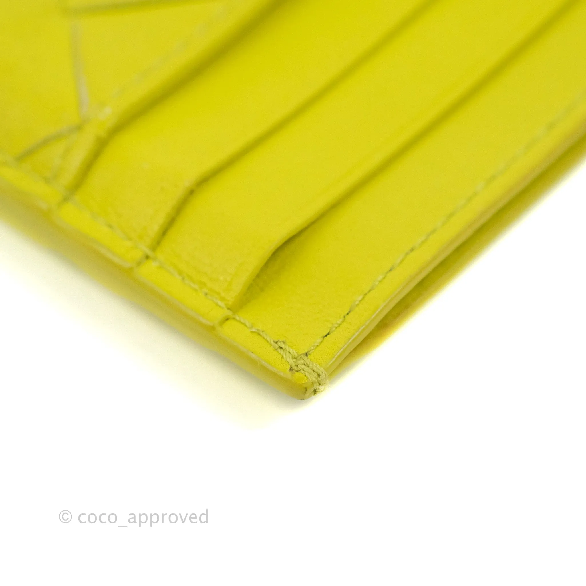 Bottega Veneta Intrecciato Card Holder Kiwi