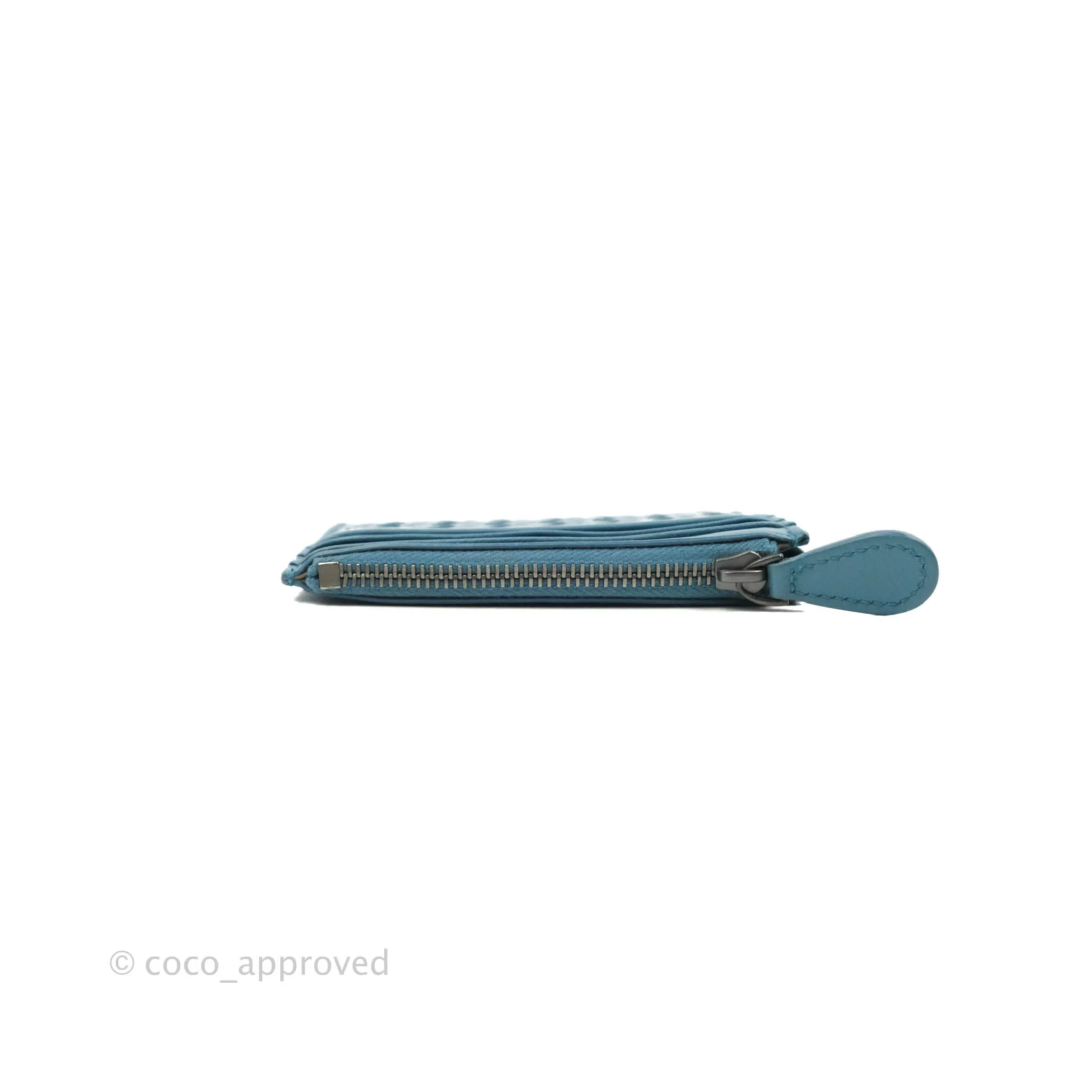 Bottega Veneta Intrecciato Card Holder Petrol Blue