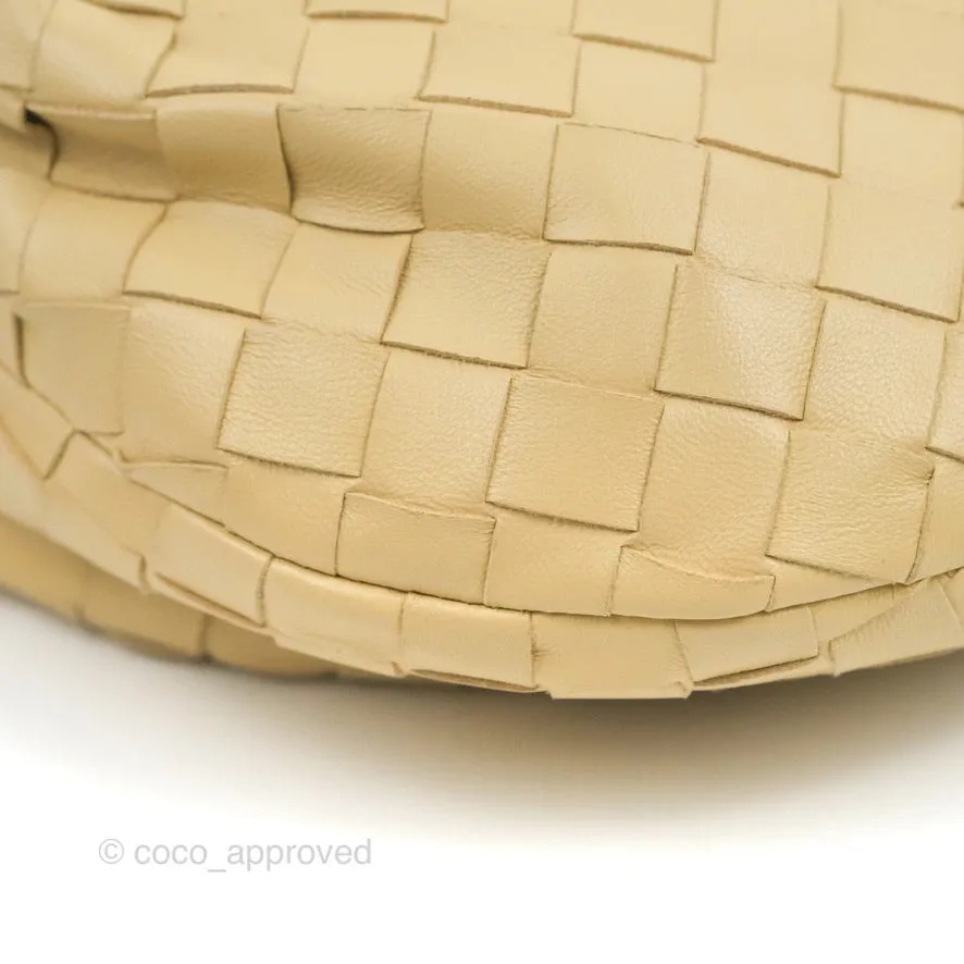 Bottega Veneta Intrecciato Mini Jodie Clutch Bag Porridge Lambskin Gold Hardware
