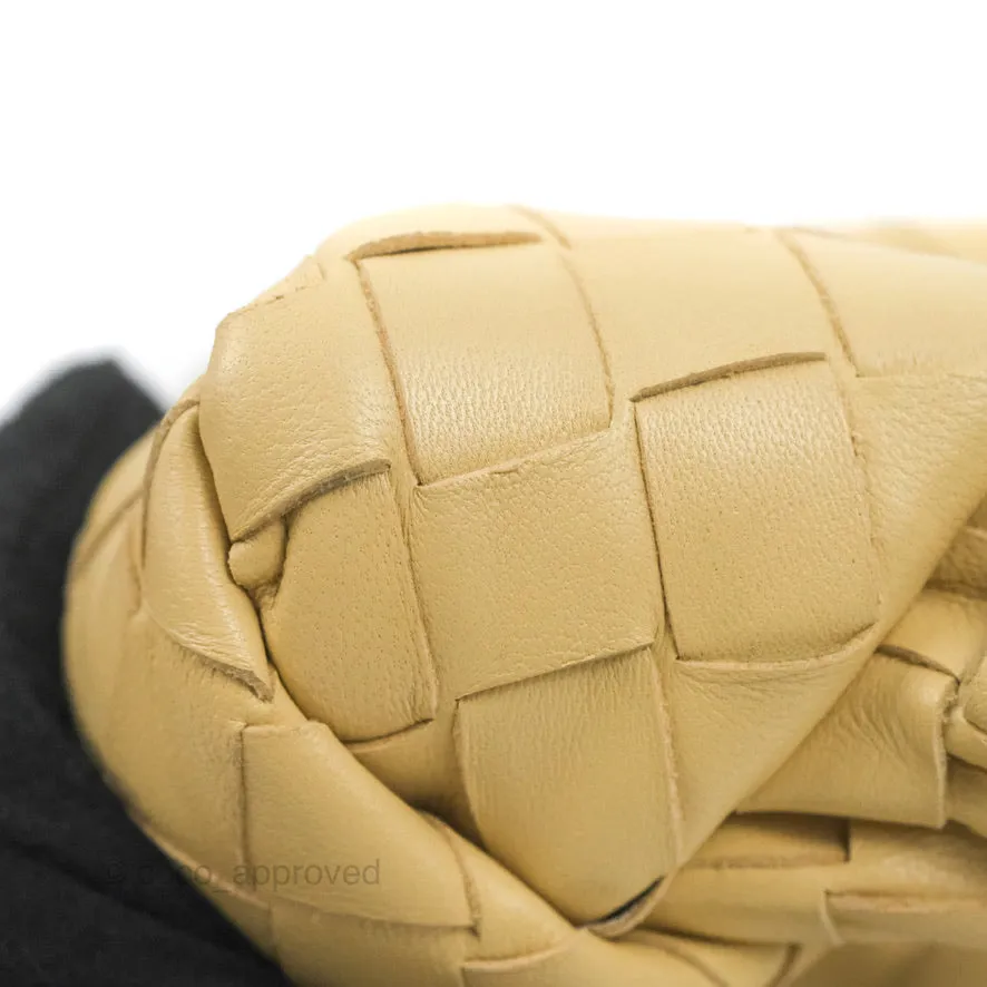 Bottega Veneta Intrecciato Mini Jodie Clutch Bag Porridge Lambskin Gold Hardware