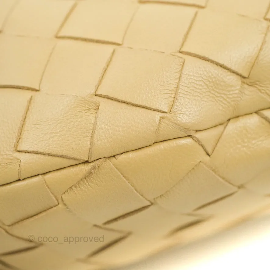 Bottega Veneta Intrecciato Mini Jodie Clutch Bag Porridge Lambskin Gold Hardware
