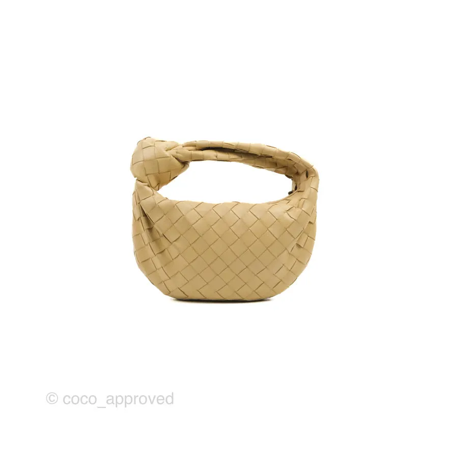 Bottega Veneta Intrecciato Mini Jodie Clutch Bag Porridge Lambskin Gold Hardware