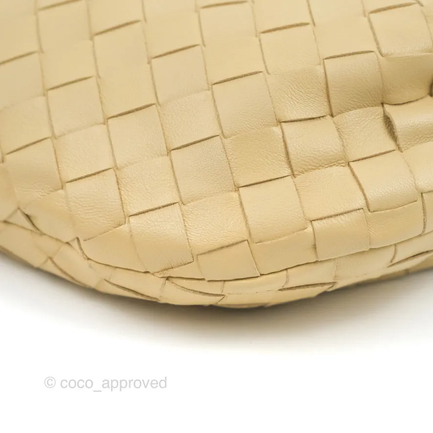 Bottega Veneta Intrecciato Mini Jodie Clutch Bag Porridge Lambskin Gold Hardware
