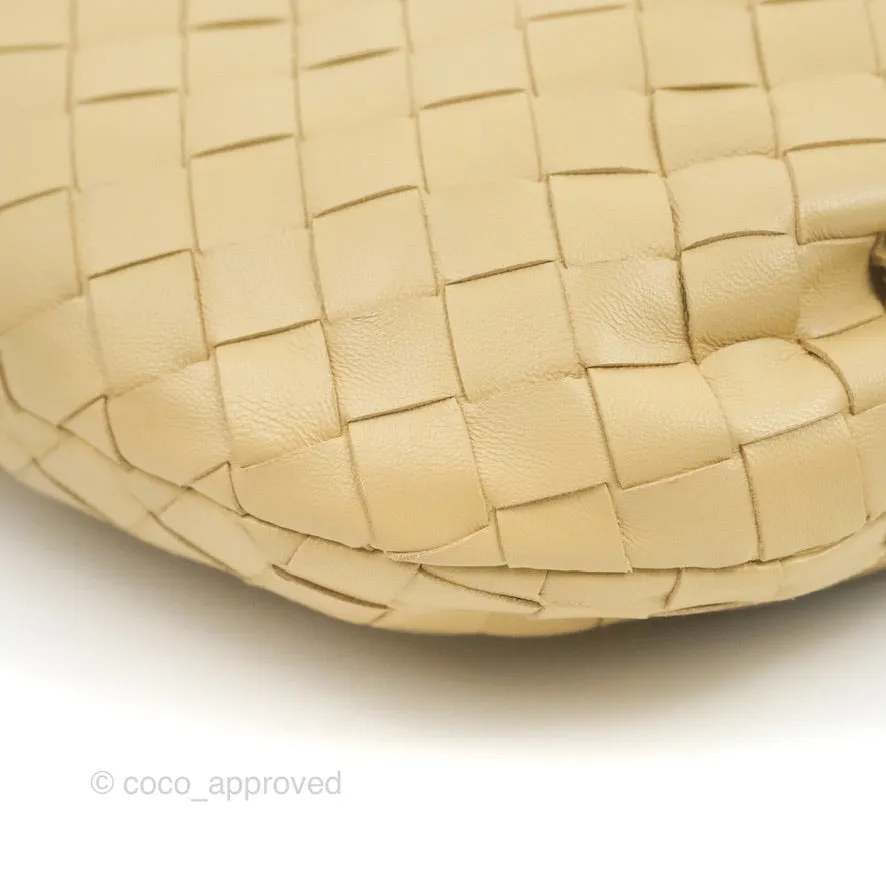 Bottega Veneta Intrecciato Mini Jodie Clutch Bag Porridge Lambskin Gold Hardware