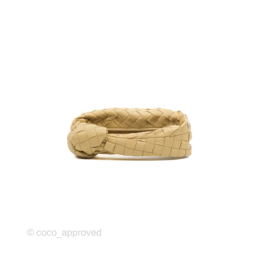 Bottega Veneta Intrecciato Mini Jodie Clutch Bag Porridge Lambskin Gold Hardware