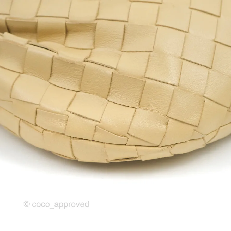 Bottega Veneta Intrecciato Mini Jodie Clutch Bag Porridge Lambskin Gold Hardware