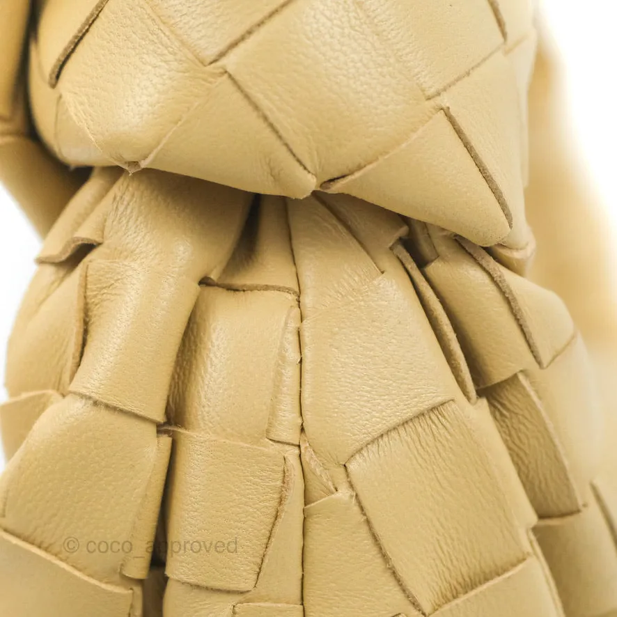 Bottega Veneta Intrecciato Mini Jodie Clutch Bag Porridge Lambskin Gold Hardware