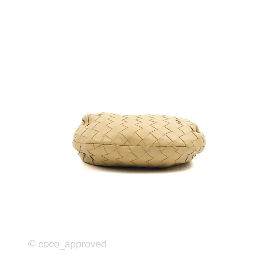 Bottega Veneta Intrecciato Mini Jodie Clutch Bag Porridge Lambskin Gold Hardware