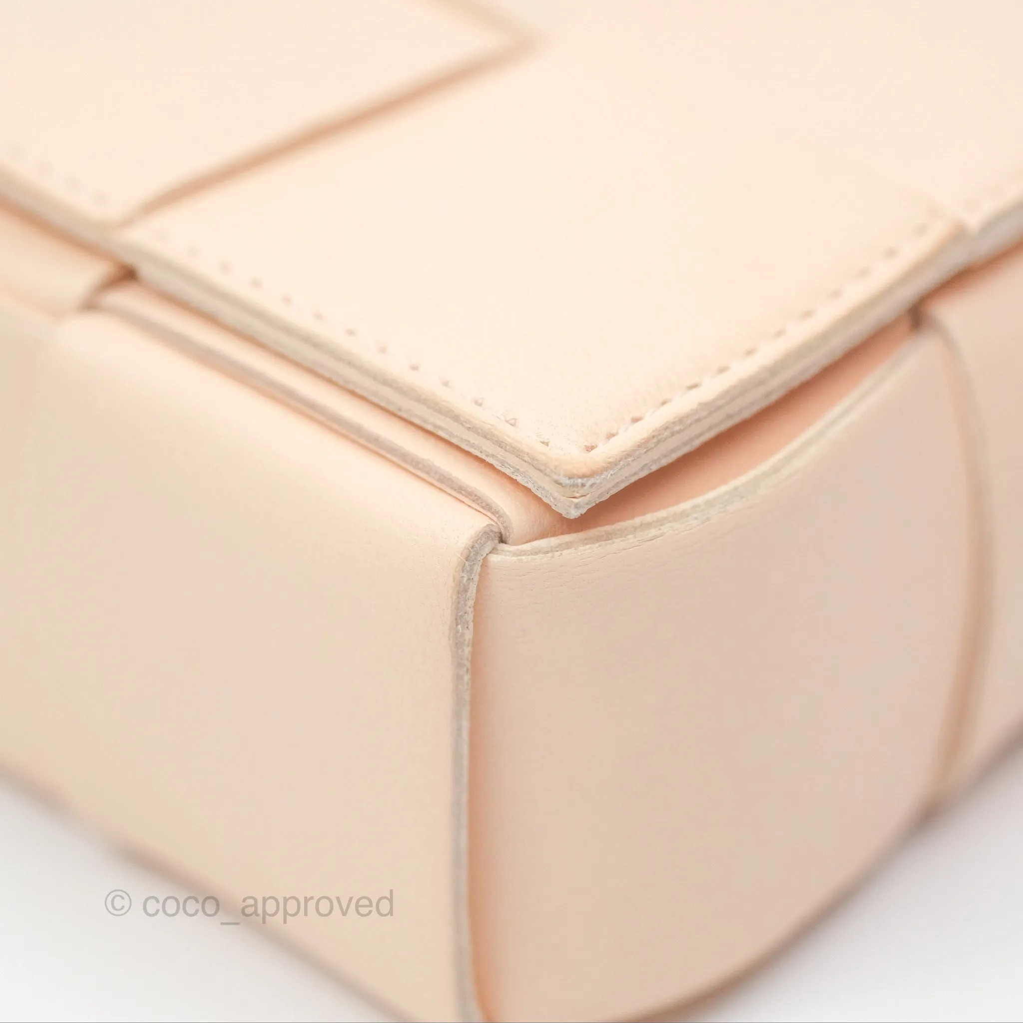 Bottega Veneta Intreccio Cassette Mini Bag Melon Washed Lambskin