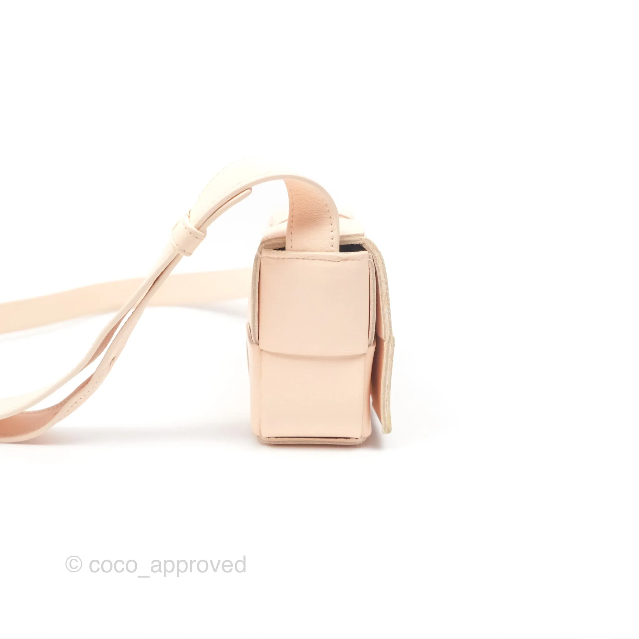 Bottega Veneta Intreccio Cassette Mini Bag Melon Washed Lambskin
