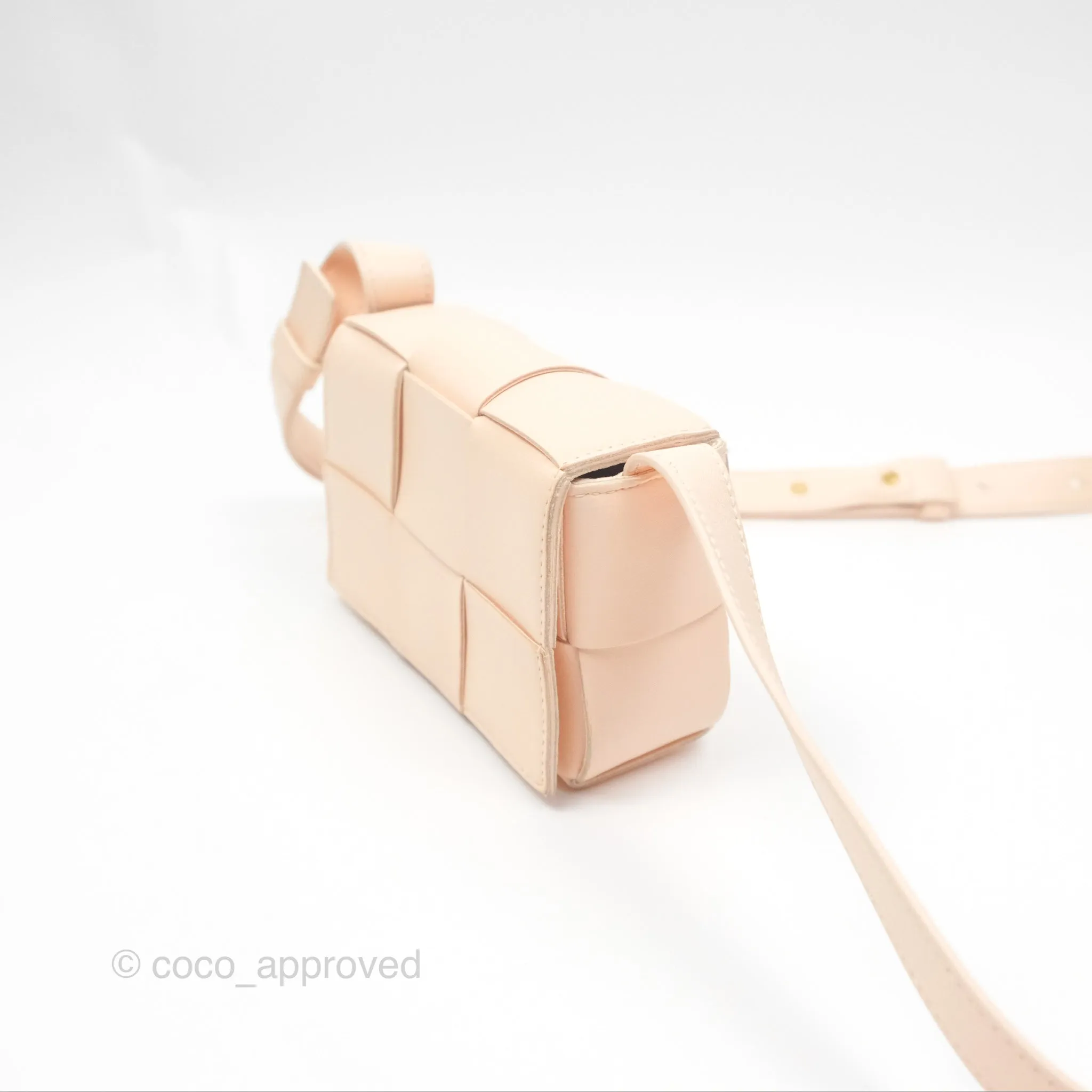 Bottega Veneta Intreccio Cassette Mini Bag Melon Washed Lambskin