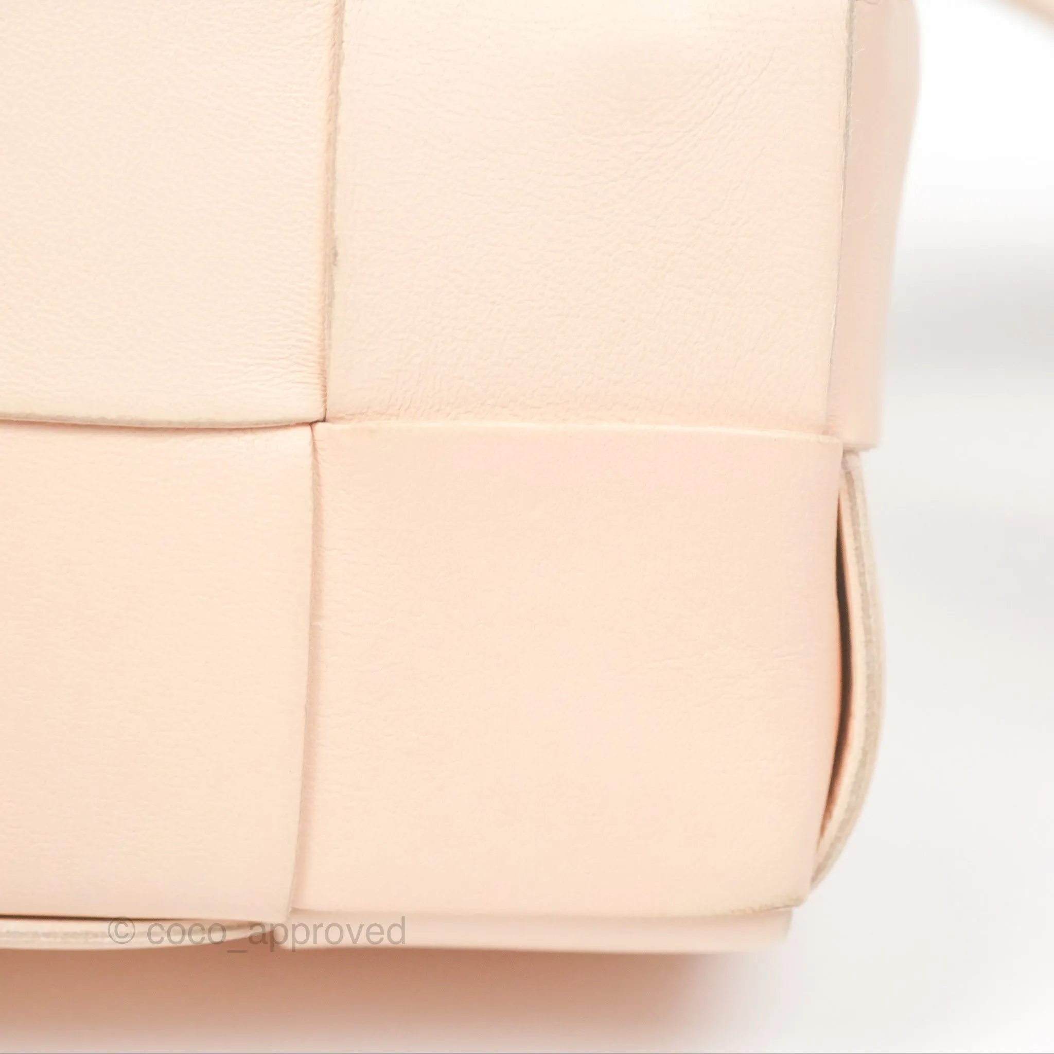 Bottega Veneta Intreccio Cassette Mini Bag Melon Washed Lambskin