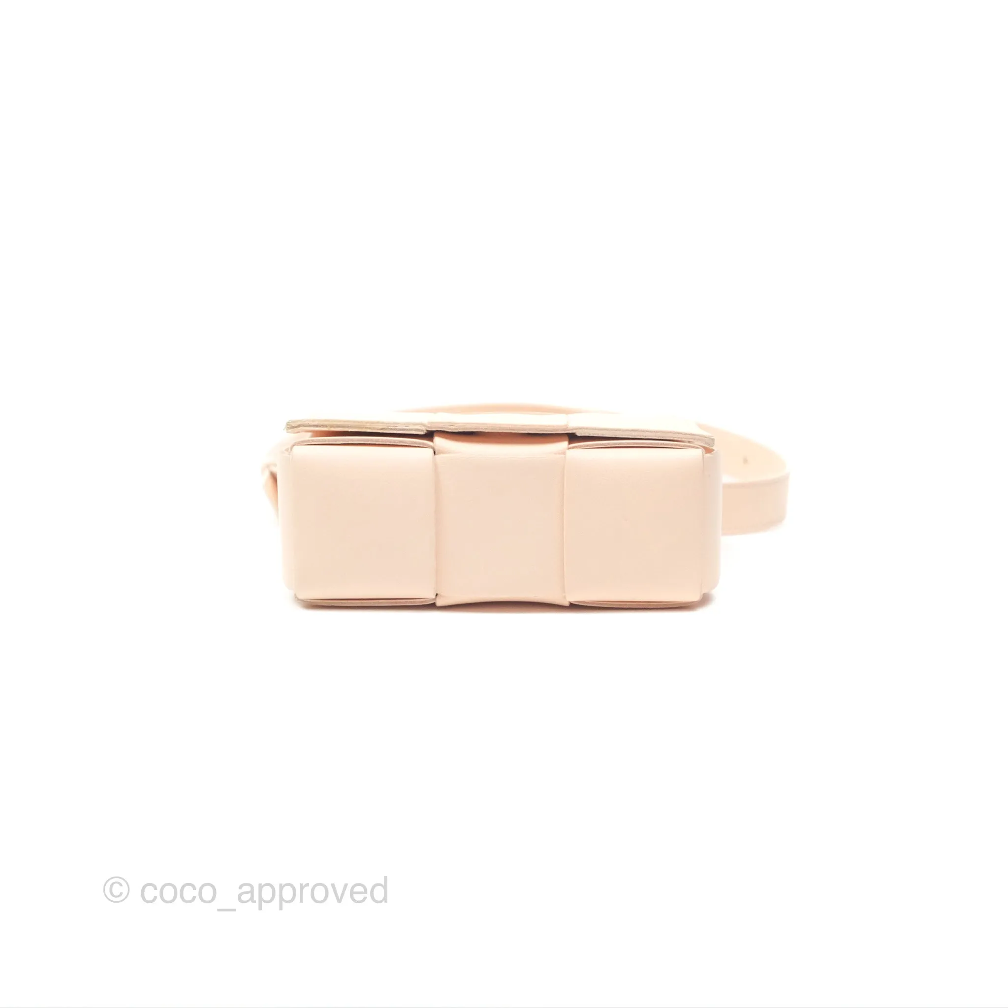 Bottega Veneta Intreccio Cassette Mini Bag Melon Washed Lambskin