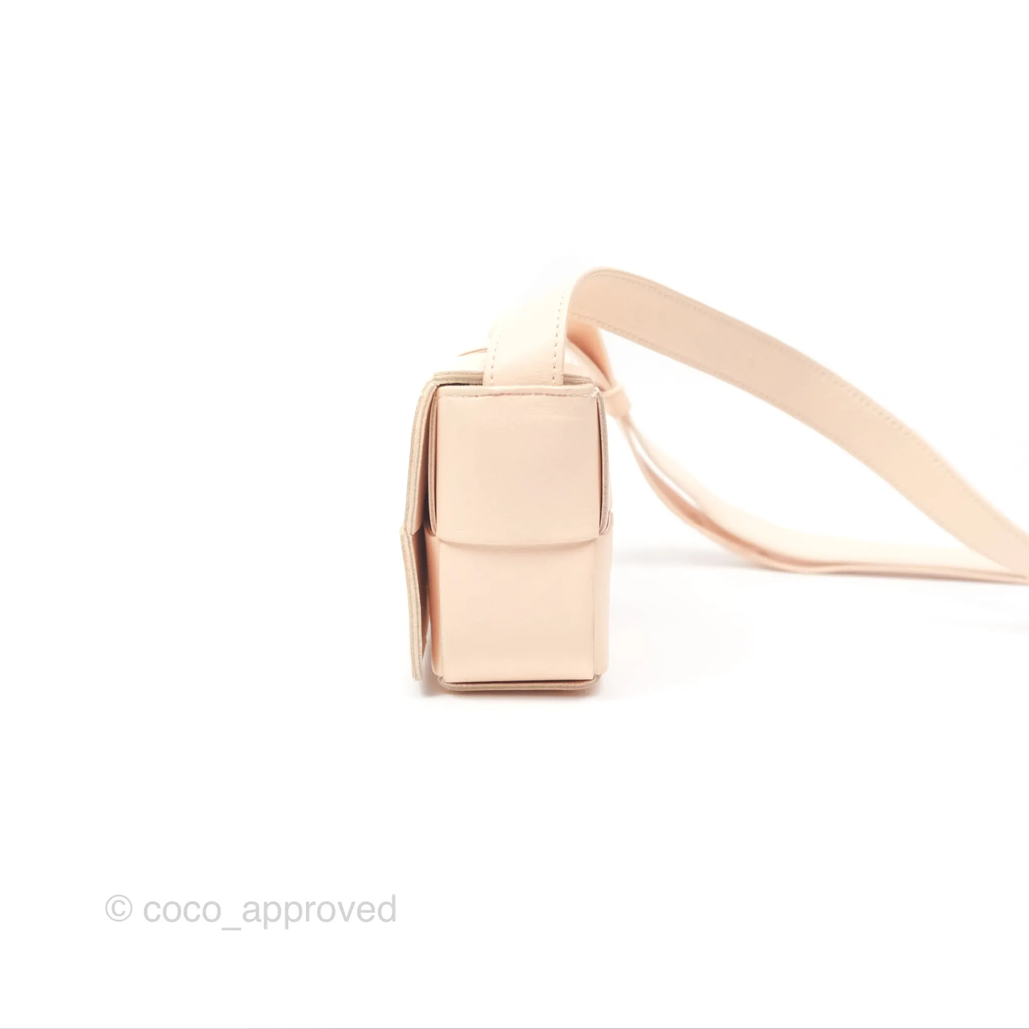 Bottega Veneta Intreccio Cassette Mini Bag Melon Washed Lambskin