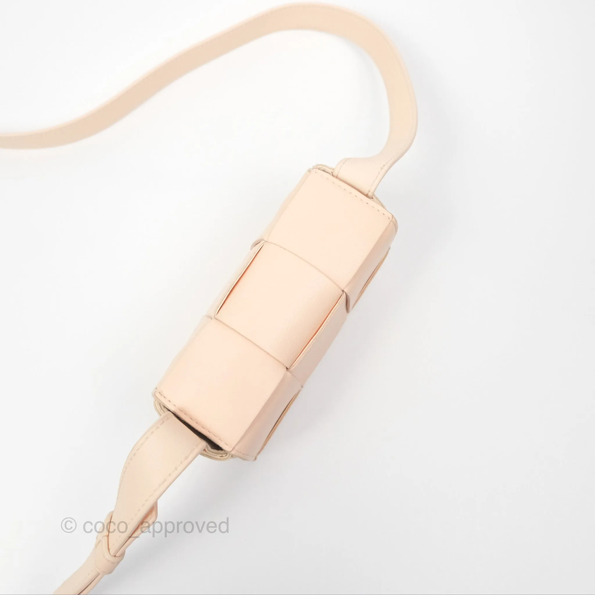Bottega Veneta Intreccio Cassette Mini Bag Melon Washed Lambskin