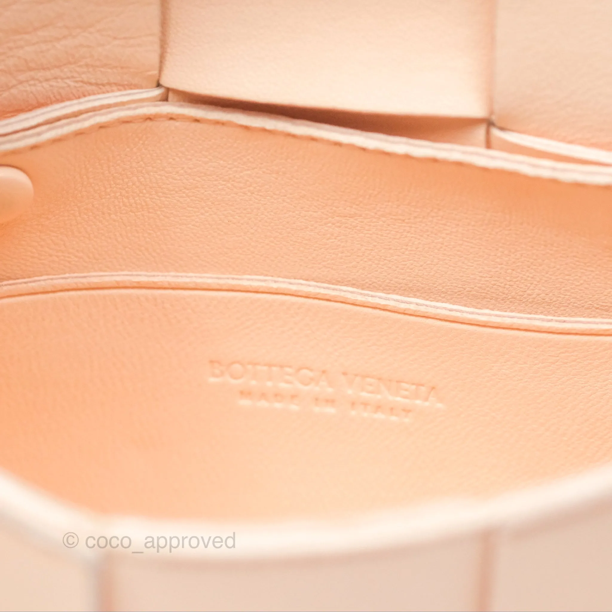 Bottega Veneta Intreccio Cassette Mini Bag Melon Washed Lambskin