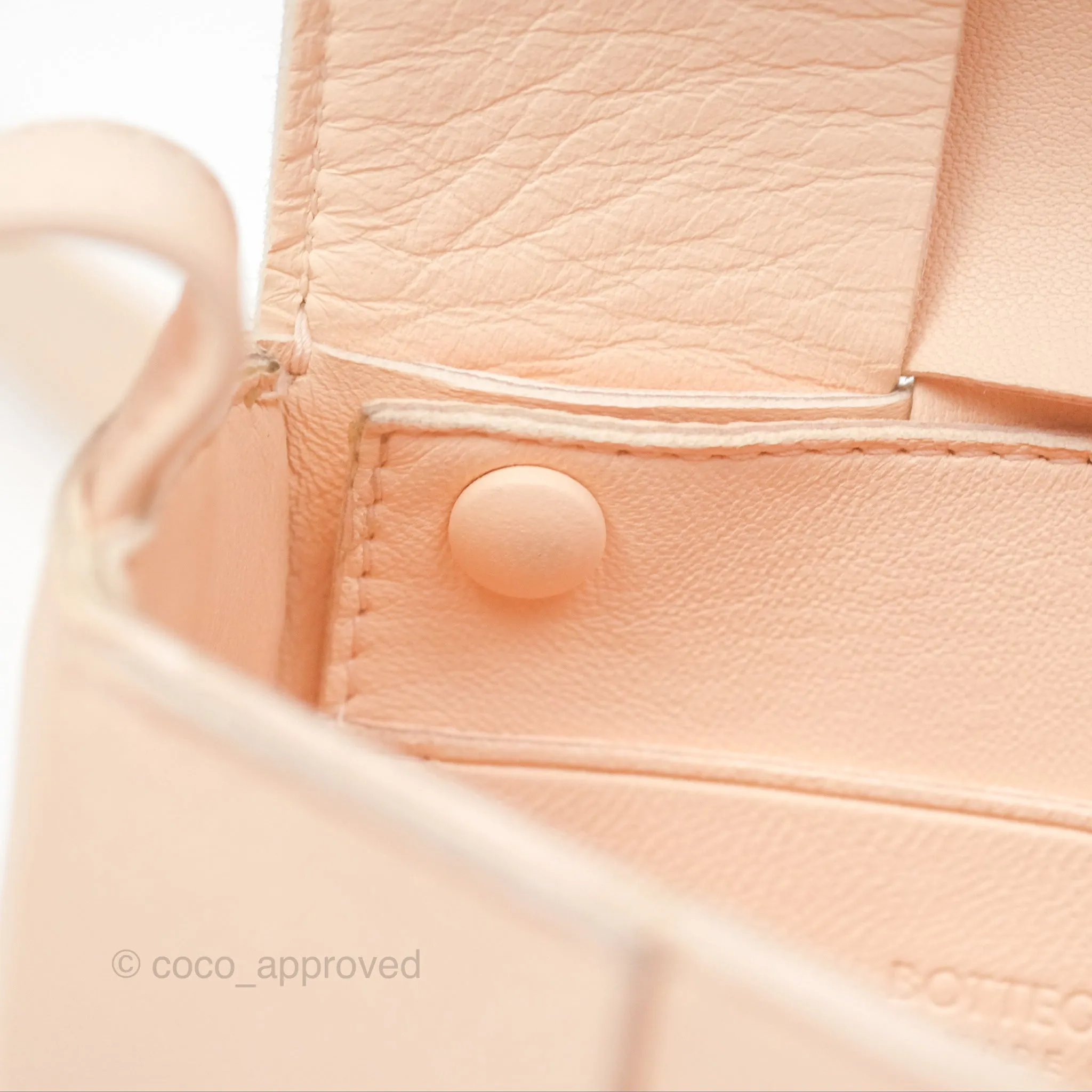 Bottega Veneta Intreccio Cassette Mini Bag Melon Washed Lambskin