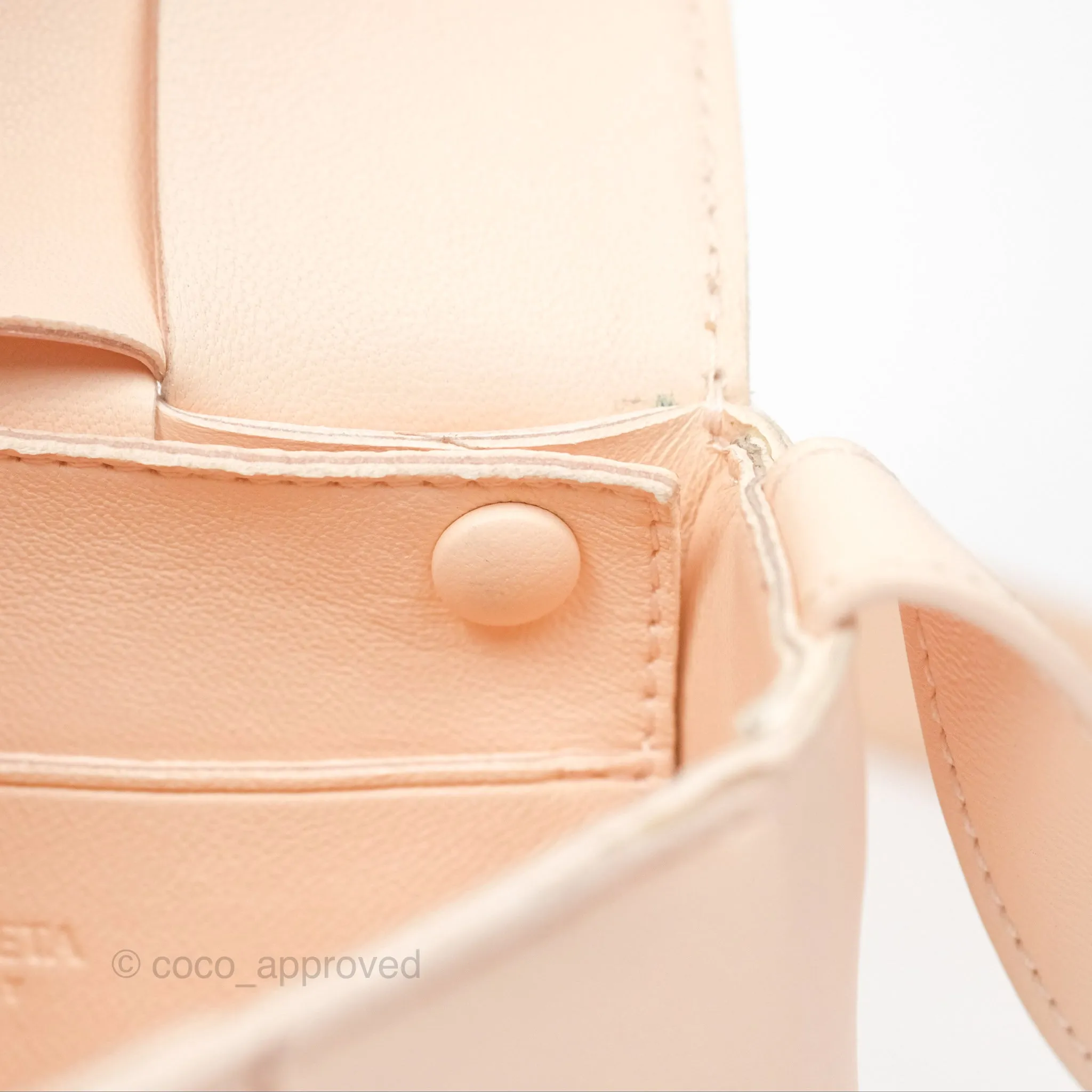 Bottega Veneta Intreccio Cassette Mini Bag Melon Washed Lambskin