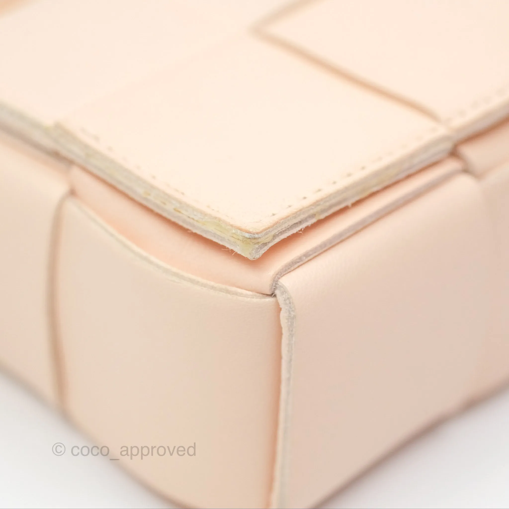 Bottega Veneta Intreccio Cassette Mini Bag Melon Washed Lambskin
