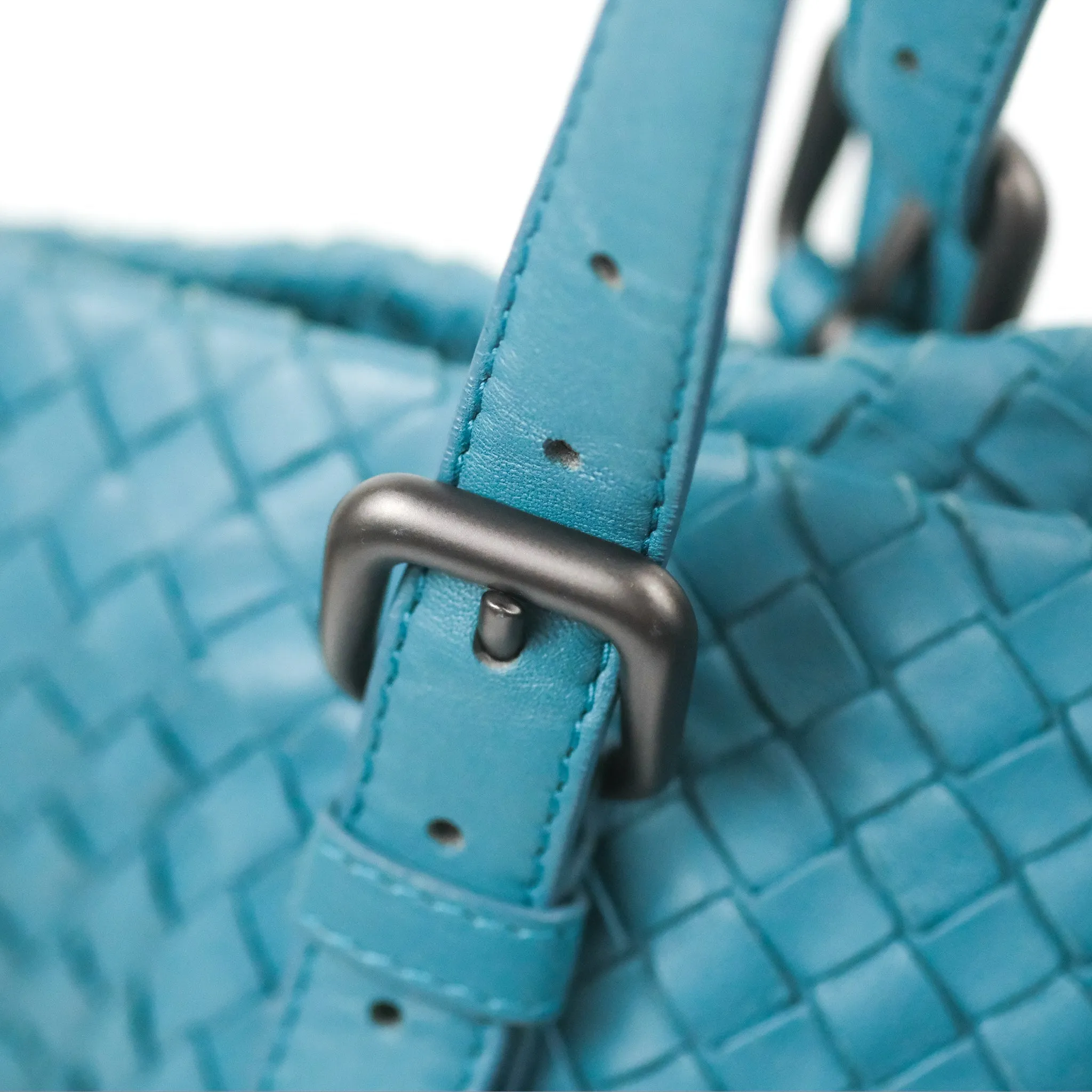 Bottega Veneta Large Cesta Tote Intrecciato Teal